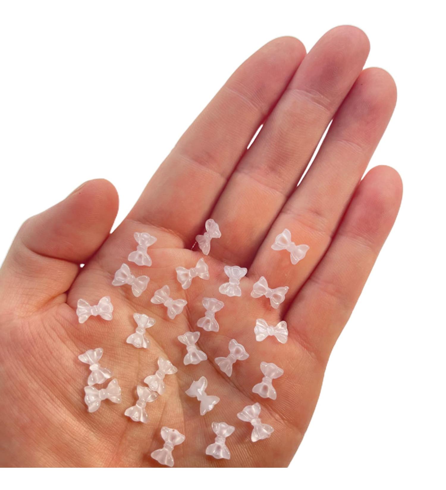 100pcs/bag Crystal Bows Nail Charm Bowknot 3d Nail Art DIY Bows Nails Jewelry Bowknot Nail Art Decals Bowknot Nail - Buy Online on GoSupps.com