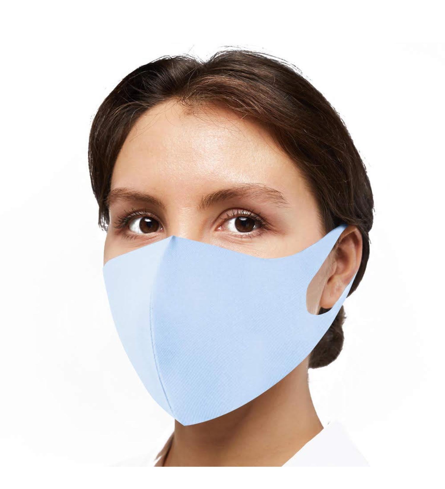 Reusable Face Mask GENERISE Stylish Face Mask x5 - Polyurethane Breathable Washable Face Mask - Unisex (Blue) - Buy Online on GoSupps.com