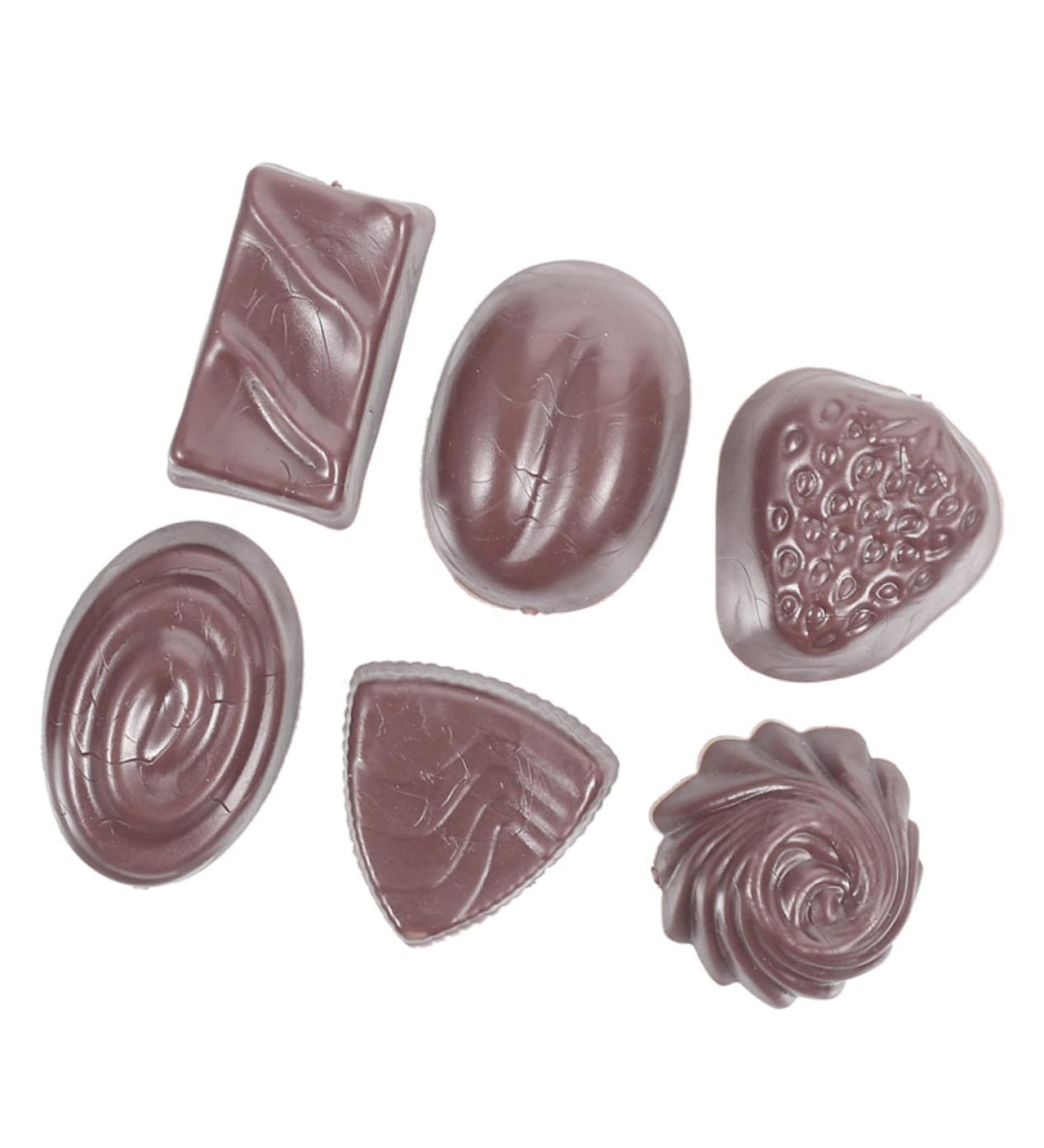 Artibetter 6pcs Simulation Chocolate Desk Top Decor Food Chocolate Small Chocolate Decor Decorative Fake Chocolate Simulated Chocolate Model Artificial Dessert Fake Food Pvc Fake Cake Child Black 3.9X2.8X1.8CM - Buy Online on GoSupps.com