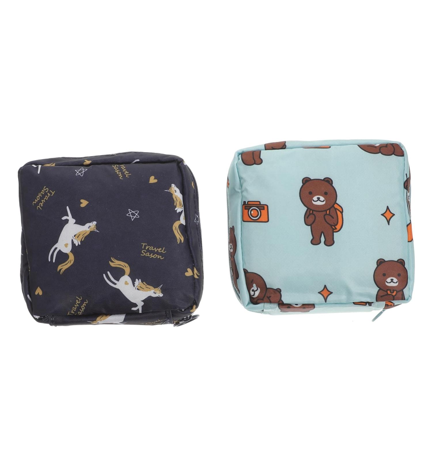 Gleavi 2-Part Napkin Storage Bag for Girls - Makeup Set Zipper Holders & Women's Wallet - Buy Online on GoSupps.com