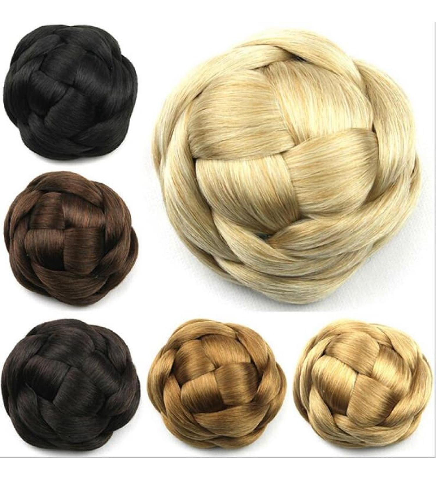 Buy Bun Hairpiece - Braided Retro Chignon Hair Piece 2/33# | Perfect for Elegant Updos - International Shipping Available - Buy Online on GoSupps.com