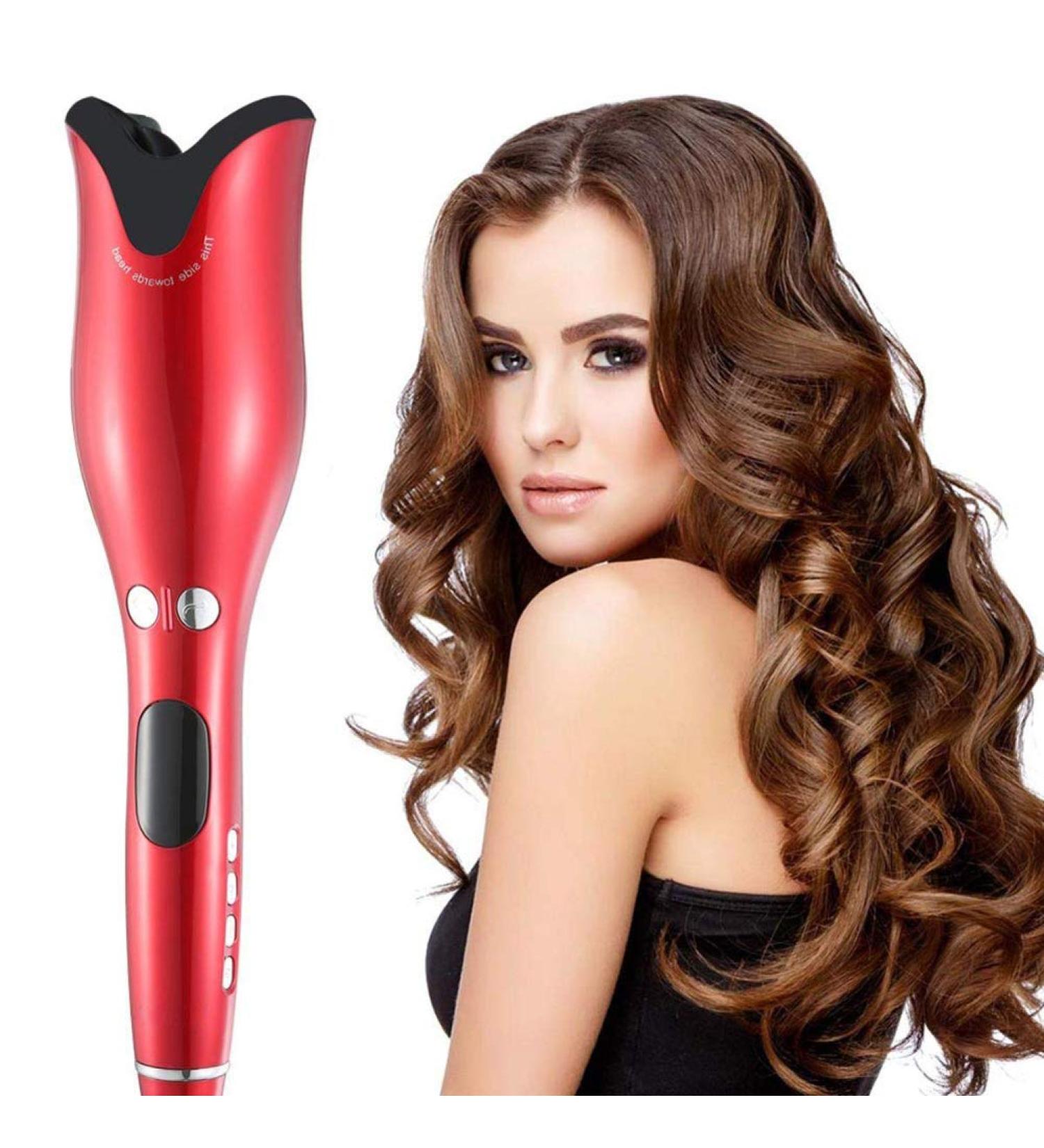 Automatic Ceramic Hair Curler - Professional Air Spin N Curl for All Hair Types with LCD Display - International Shipping Available - Buy Online on GoSupps.com