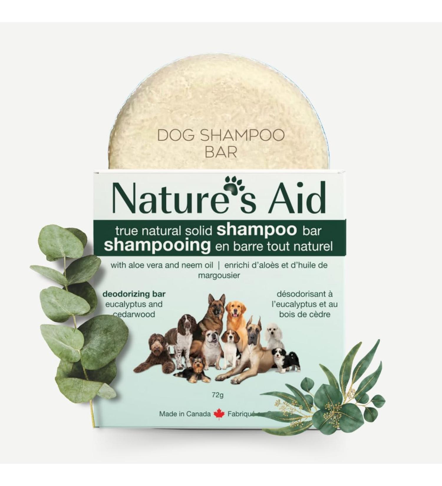 Natural Dog Shampoo Bars for Coat Care 2.5 oz Bar No Artificial Ingredients Vegan & Cruelty-Free (Deodorizing Cedarwood and Eucalyptus) - Buy Online on GoSupps.com