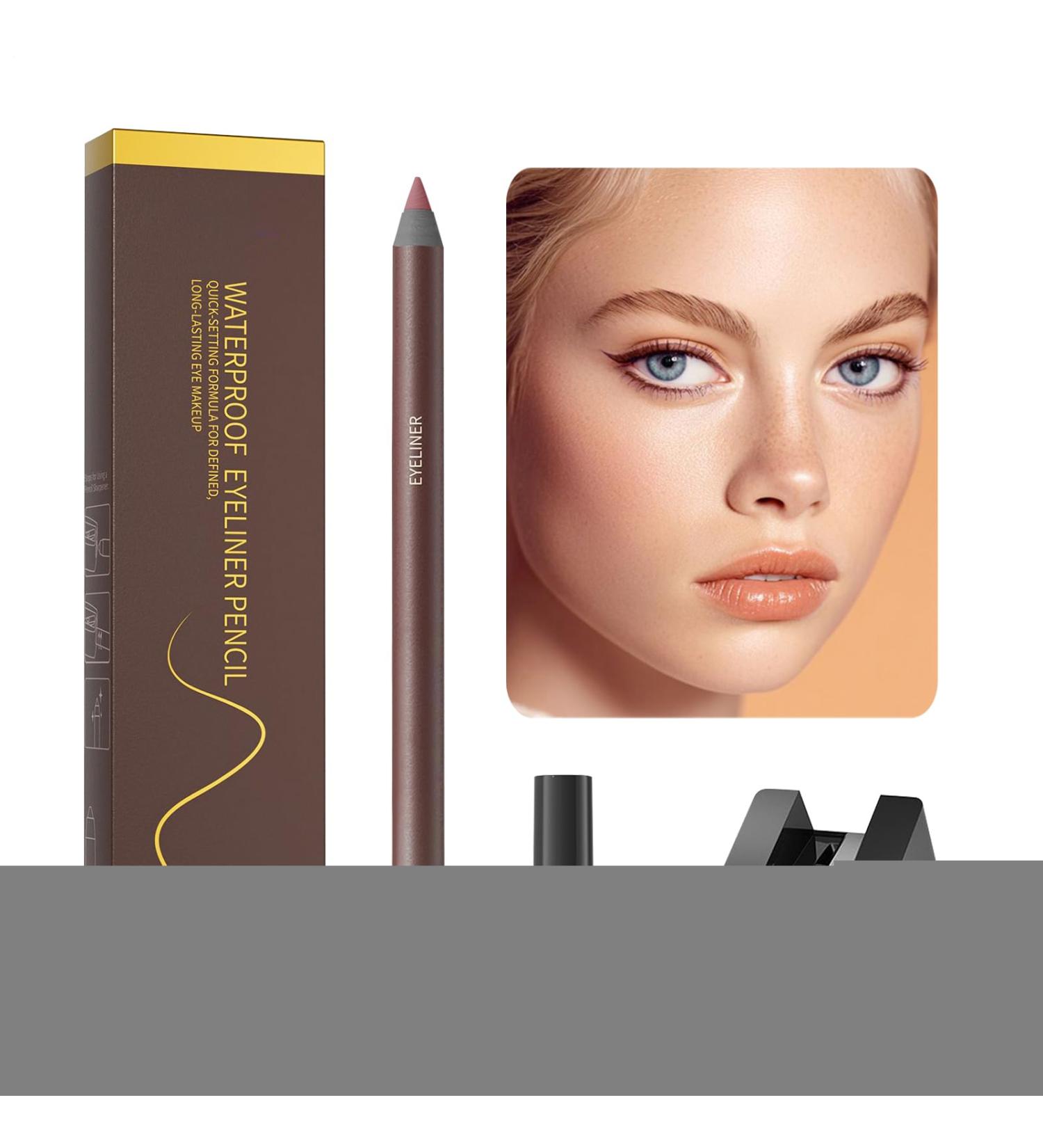Eyeliner Smudge Resistant Eye Pencil Gel With Sharpener Waterproof Long Lasting Liner For Women And Girls 1plum - Buy Online on GoSupps.com