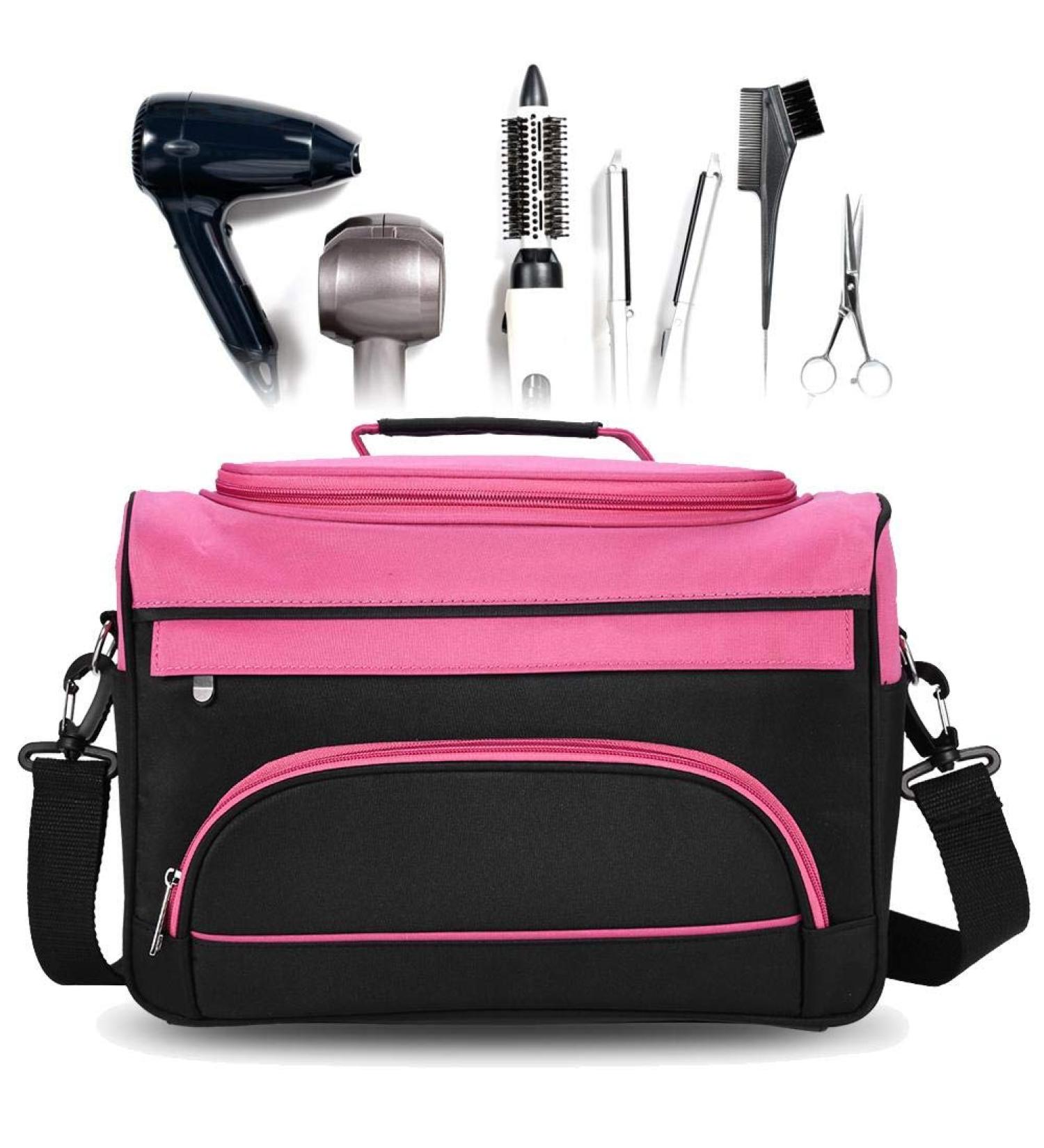 Professional Pink Salon Hairdresser Handbag - Large Capacity Portable Beauty Travel Bag for Women - Buy Online on GoSupps.com