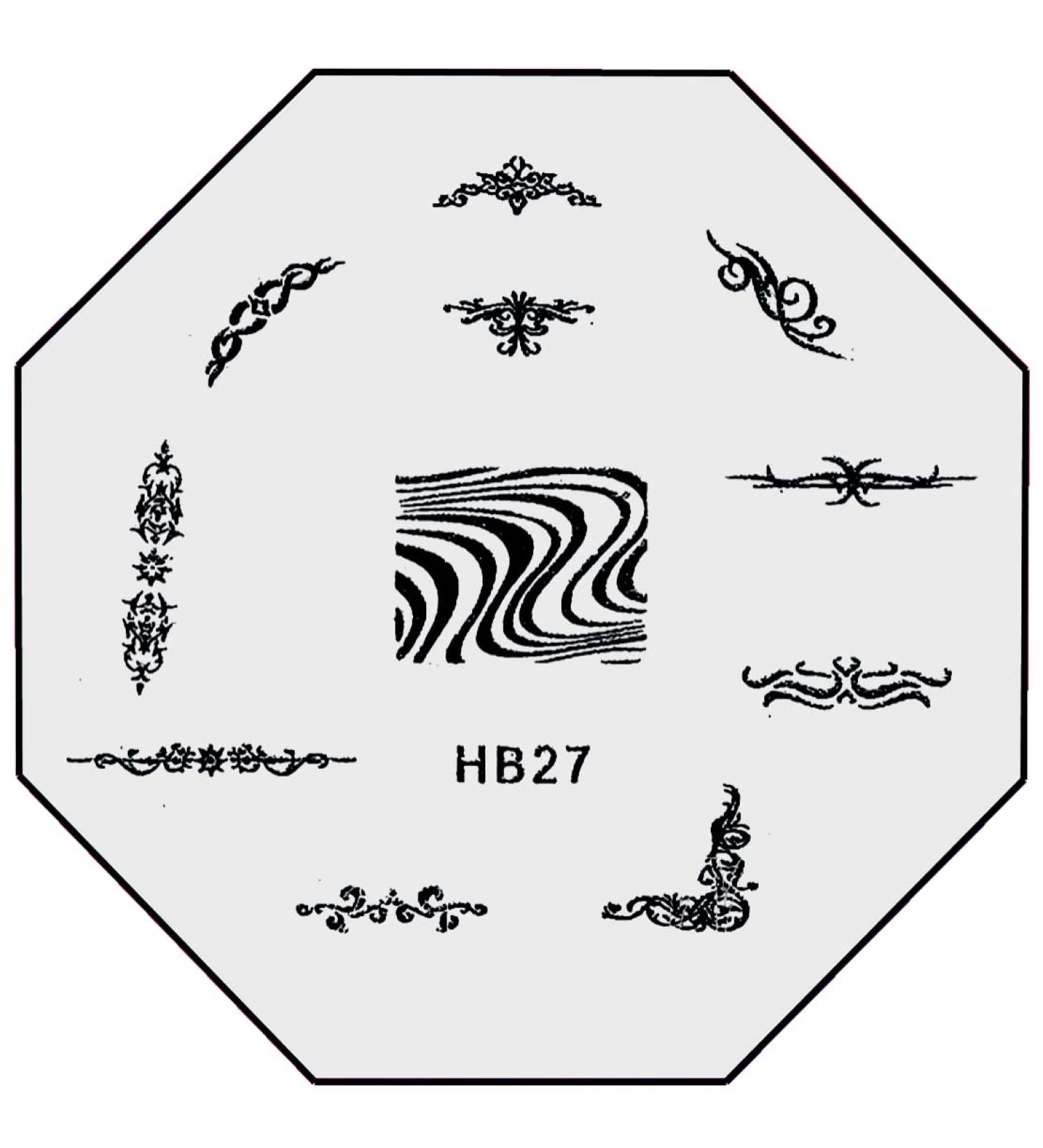 STAMPING STENCIL # HB-27 TRIBAL+TENDER