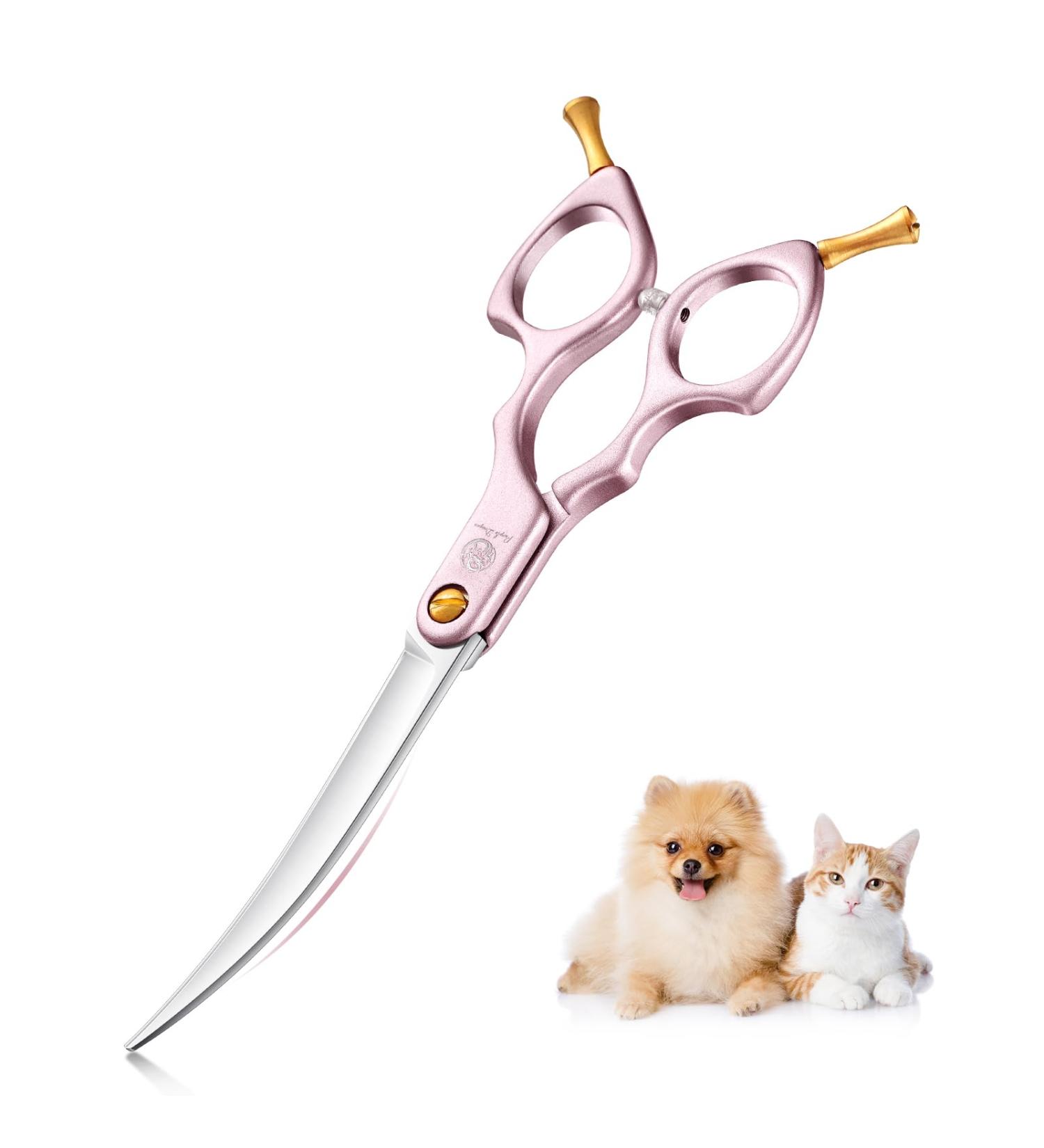 Purple Dragon 6-Inch Dog & Cat Grooming Scissors - Ultra-Light Aluminum Handle JP440C Steel Shears for Professionals & Beginners - Pink - Buy Online on GoSupps.com