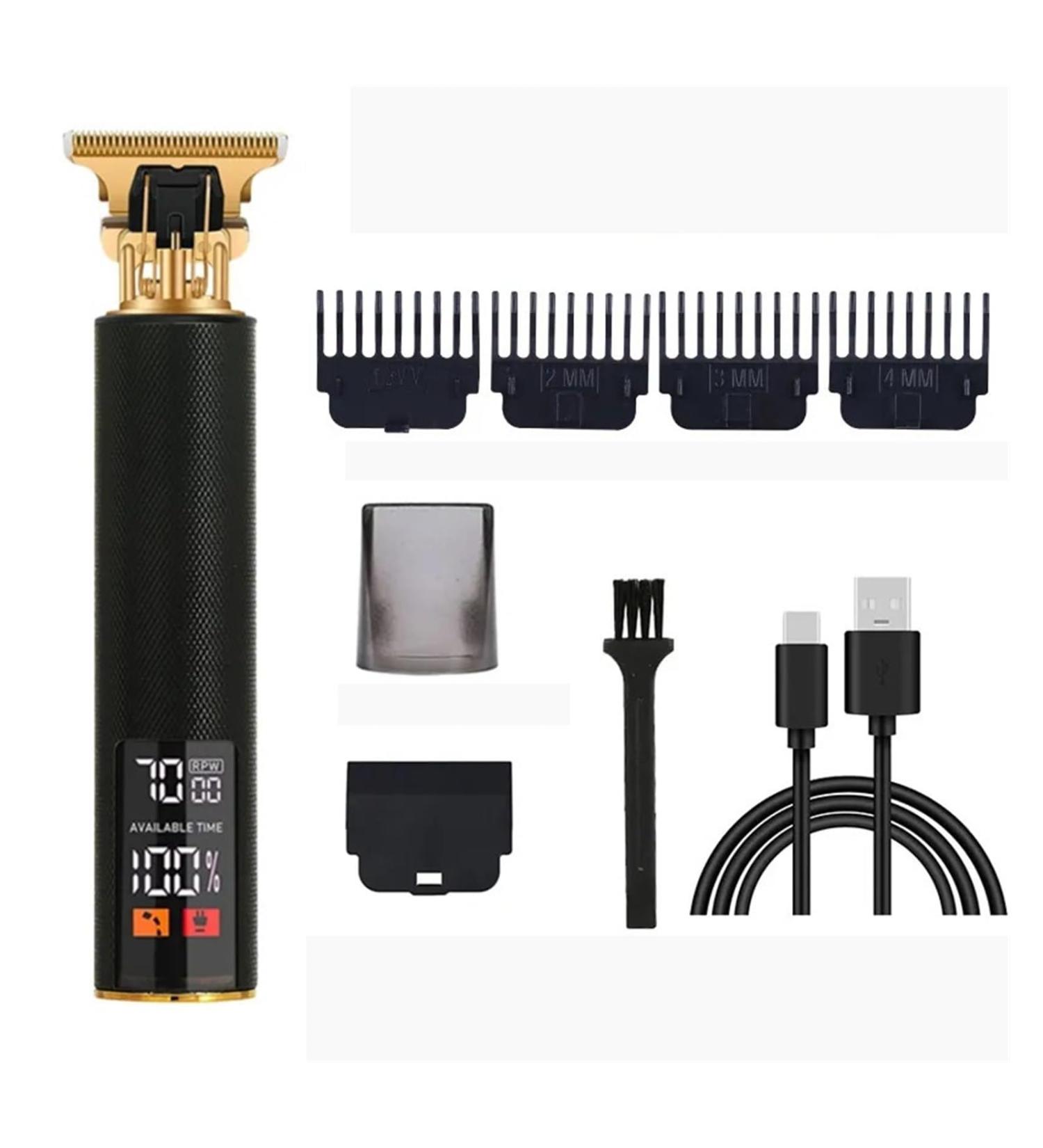 Buy Razor Electric Barber T9 - Upgraded LCD Rechargeable Retro Oil Head Carving Electric Razors (Black) | Fast International Shipping - Buy Online on GoSupps.com