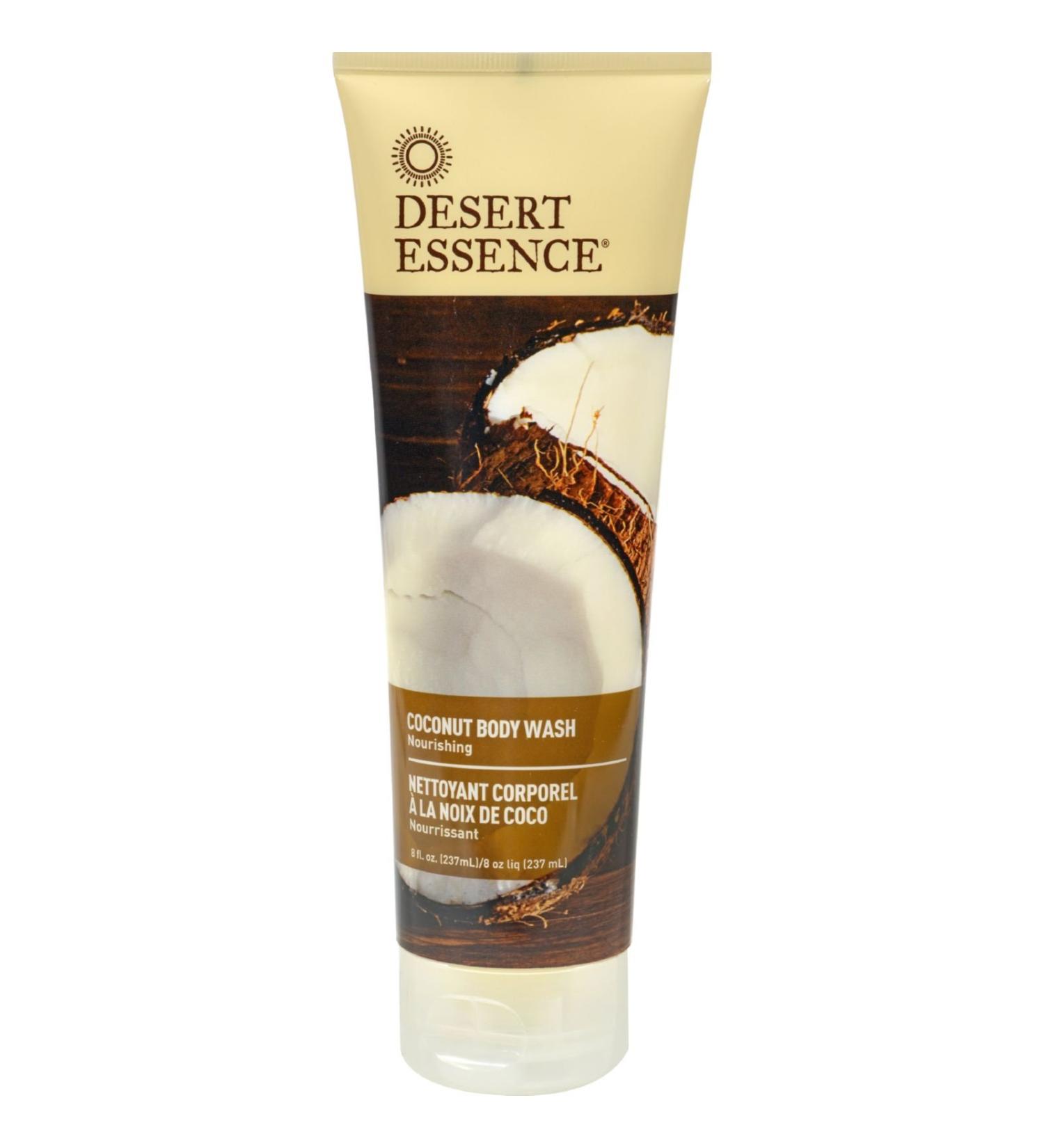 Desert Essence Coconut Body Wash 8 fl oz - Natural Hydrating Cleanser - Buy Online on GoSupps.com
