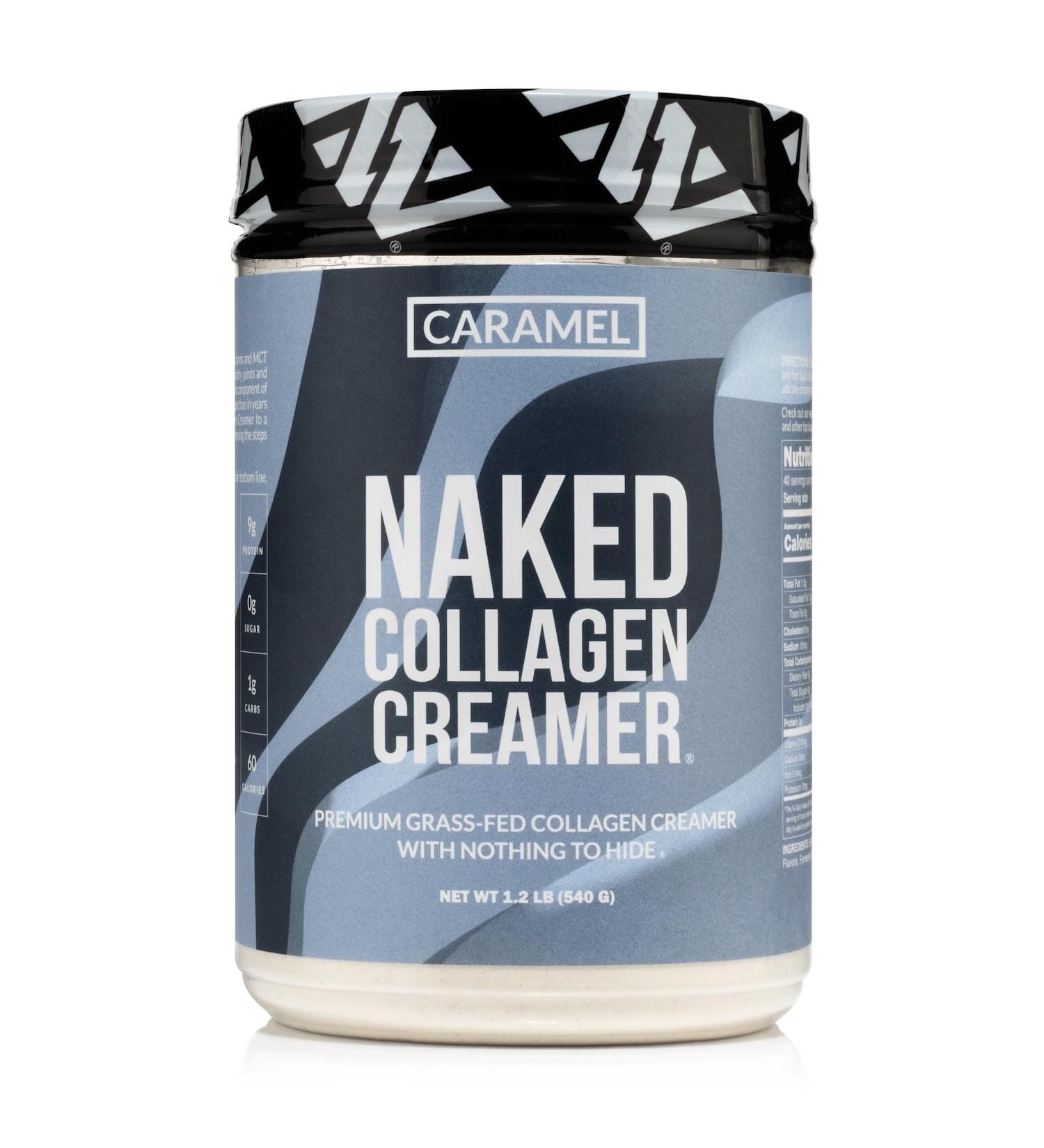 Naked Collagen Coffee Creamer - Caramel Collagen Creamer For Coffee - Dairy-Free Gluten-Free GMO-Free - Support Hair Skin and Nails - 40 Servings - Buy Online on GoSupps.com