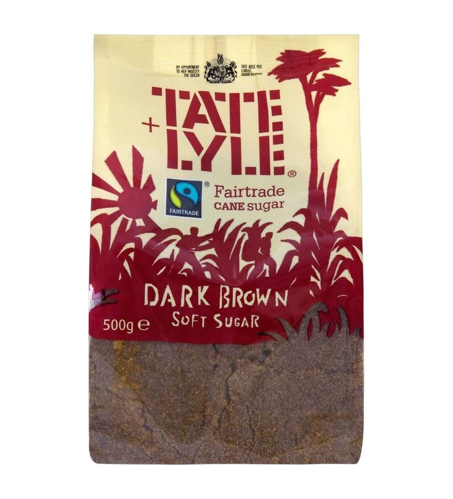 Tate & Lyle Fairtrade Soft Dark Brown Cane Sugar (500g) - Pack of 6