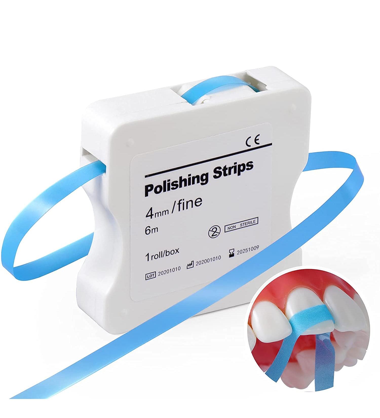 Dental Polishing Strips 4mm x 6M Fine (Blue) - 1 Count | Teeth Abrasive & Finishing Strips - Buy Online on GoSupps.com