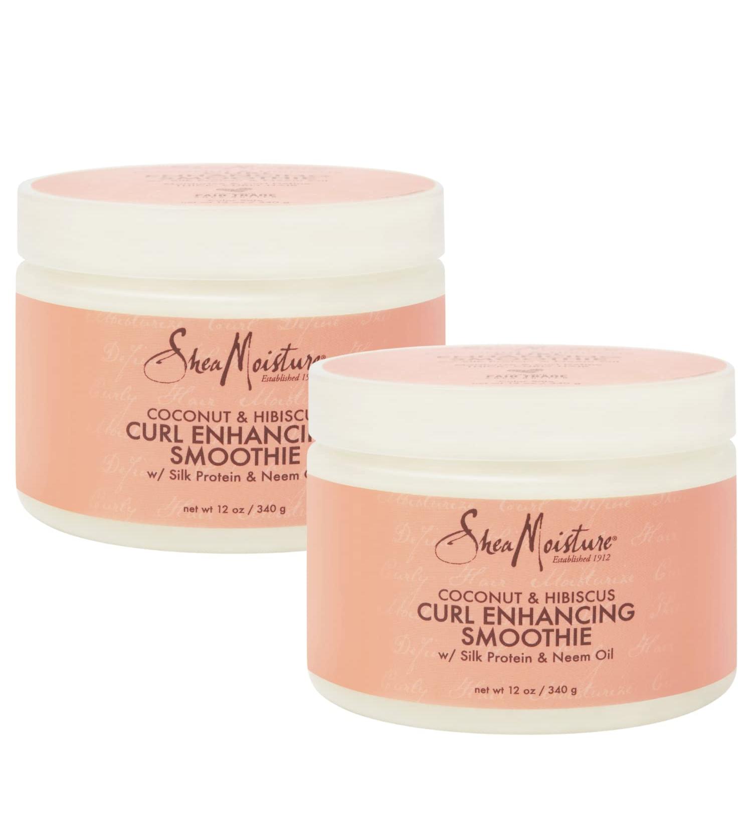 Shea Moisture Coconut & Hibiscus Curl Enhancing Smoothie 12 Fl Oz - Sulfate & Paraben Free Anti-Frizz Hair Cream with Shea Butter for Moisture & Shine - Buy Online on GoSupps.com