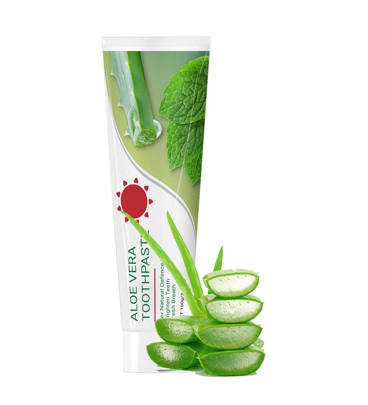  Zankie Organic toothpaste with aloe vera - Fluoride-free aloe toothpaste for sensitive teeth - Natural effect - 100g - Buy Online on GoSupps.com