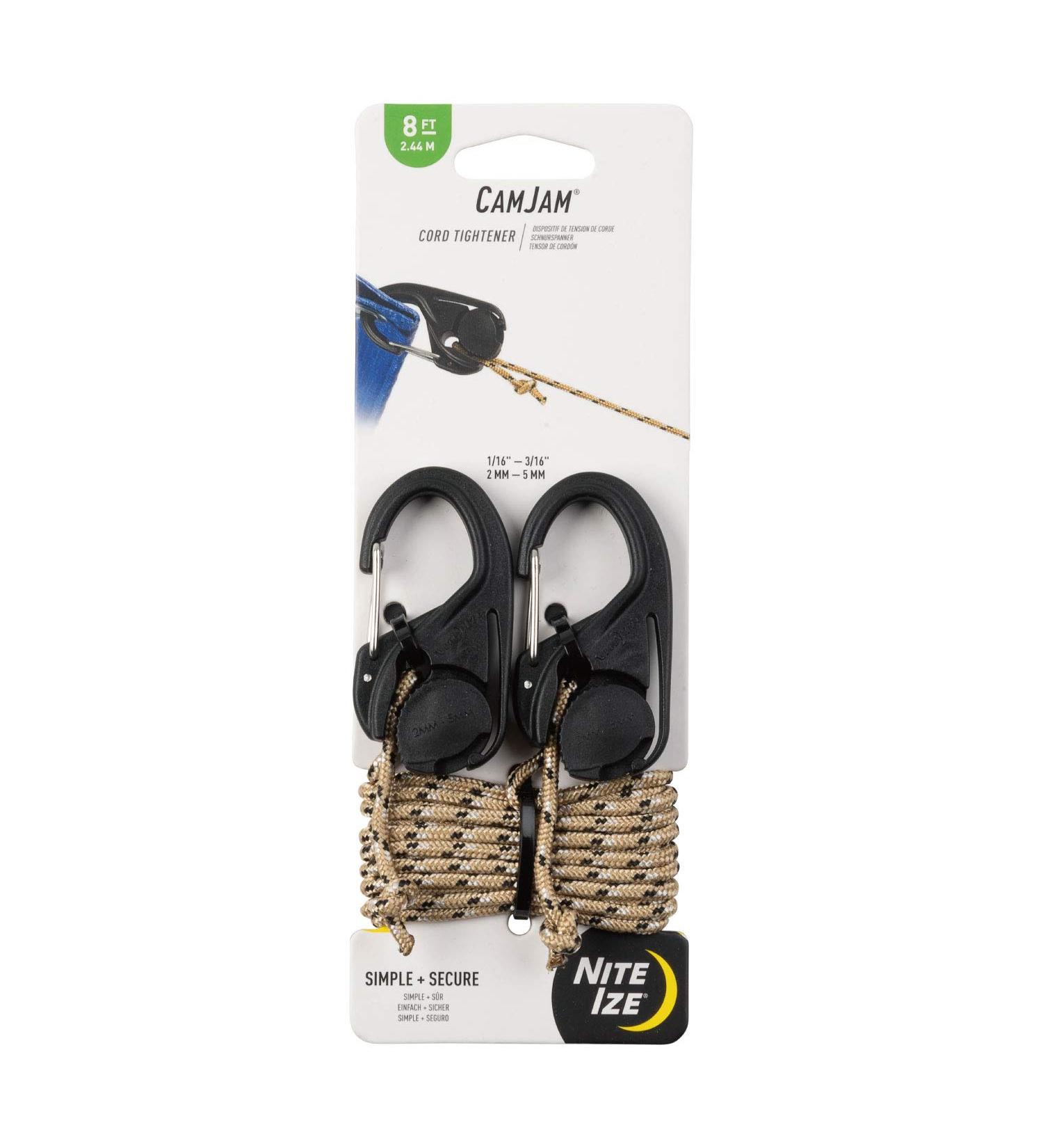 Nite Ize CamJam 2 Pack with Rope - Versatile Tie-Down Solutions in Black | One Size | International Shipping Available - Buy Online on GoSupps.com