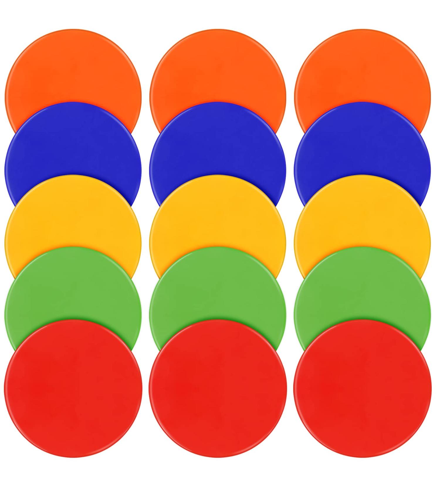 TuXHui Spot Markers 9 & 10 - Non Slip Rubber Agility Cones for Sports Training - 15pcs, 5 Colors - Buy Online on GoSupps.com