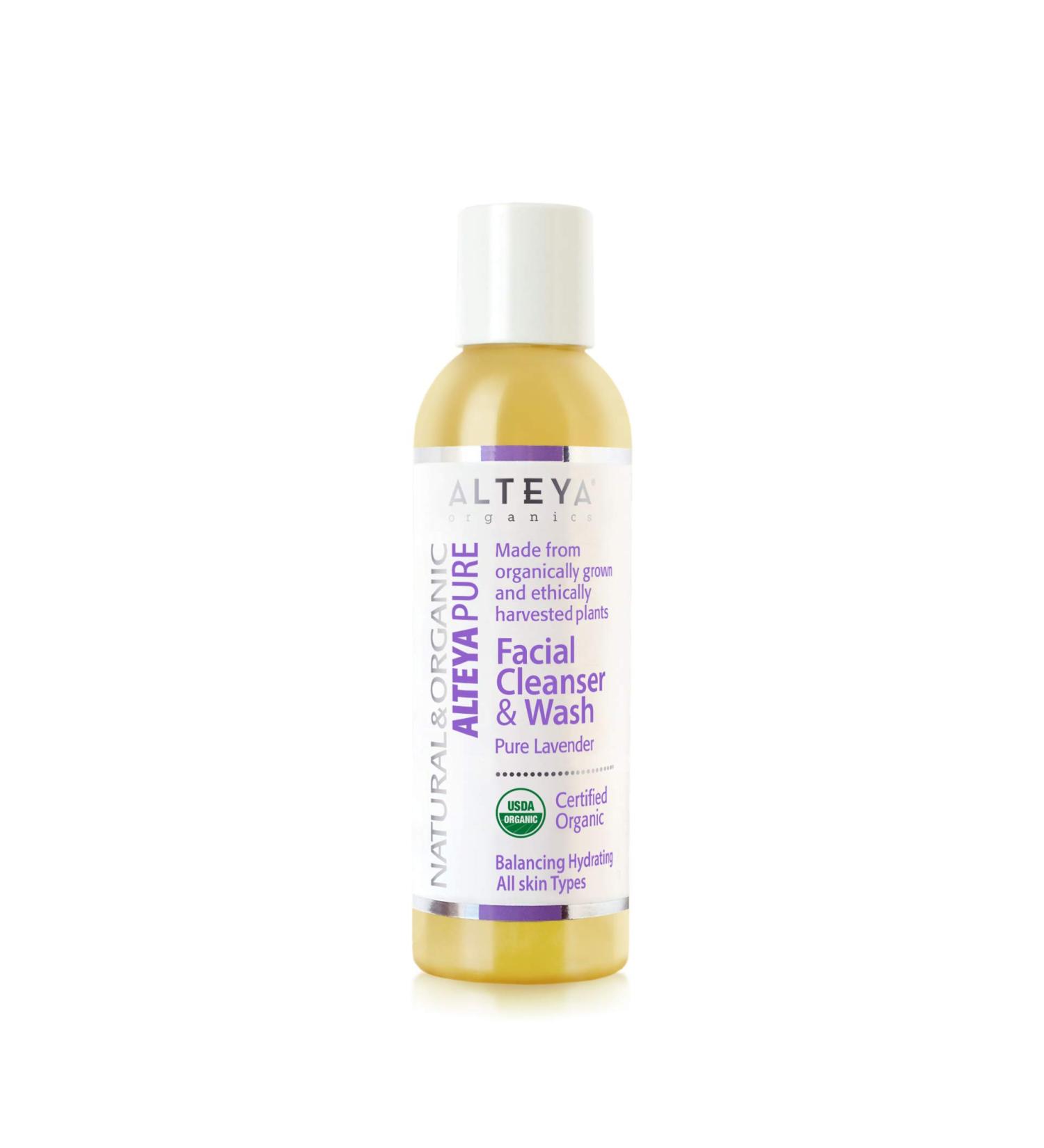 Alteya Organic Facial Cleanser & Wash 150ml - USDA Certified Organic 100% Biodegradable Soap - Based on Lavender Oil - All Skin Types