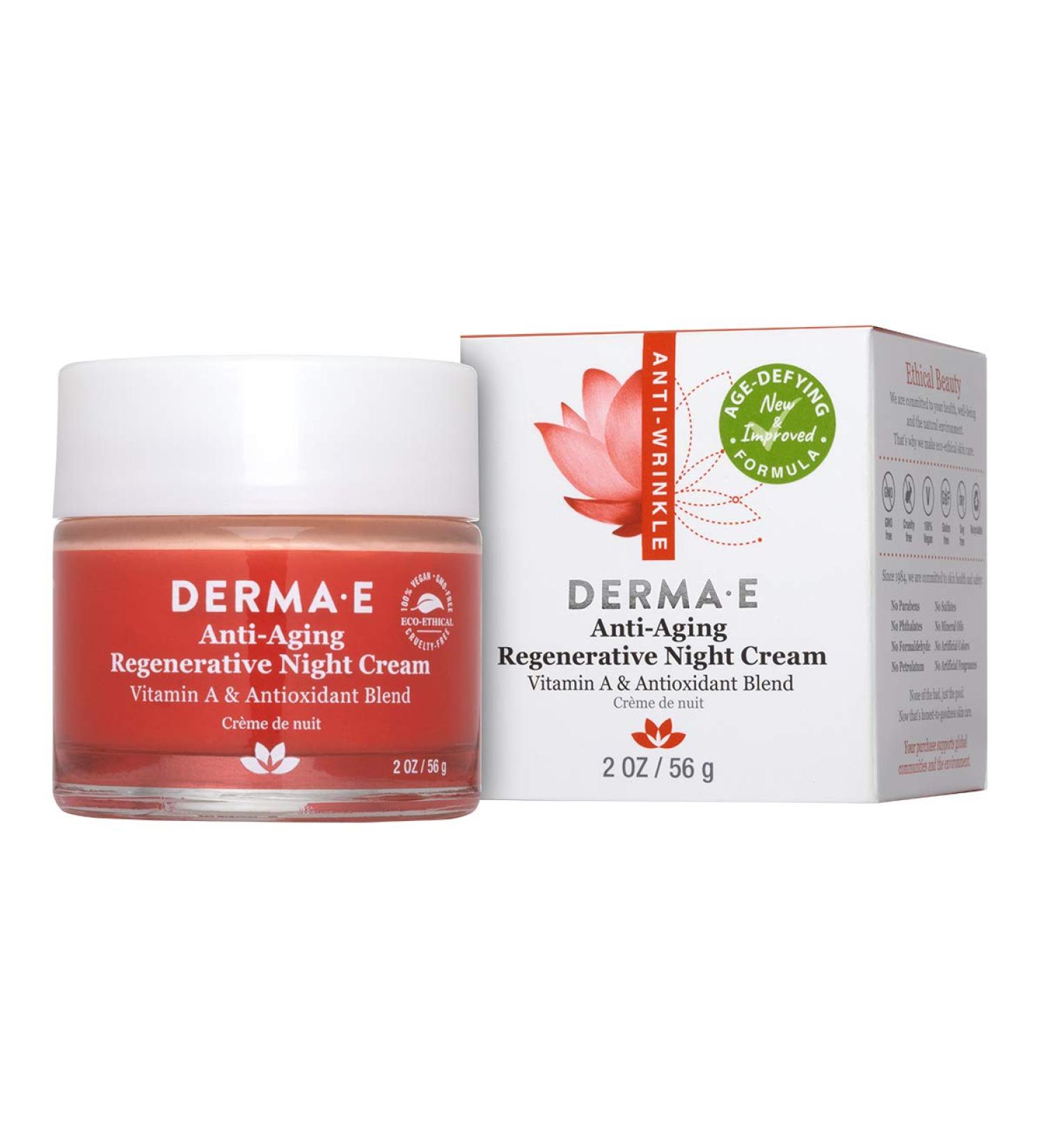 Derma E Anti-Aging Night Cream 2 oz | Regenerative Skin Renewal - Buy Online on GoSupps.com