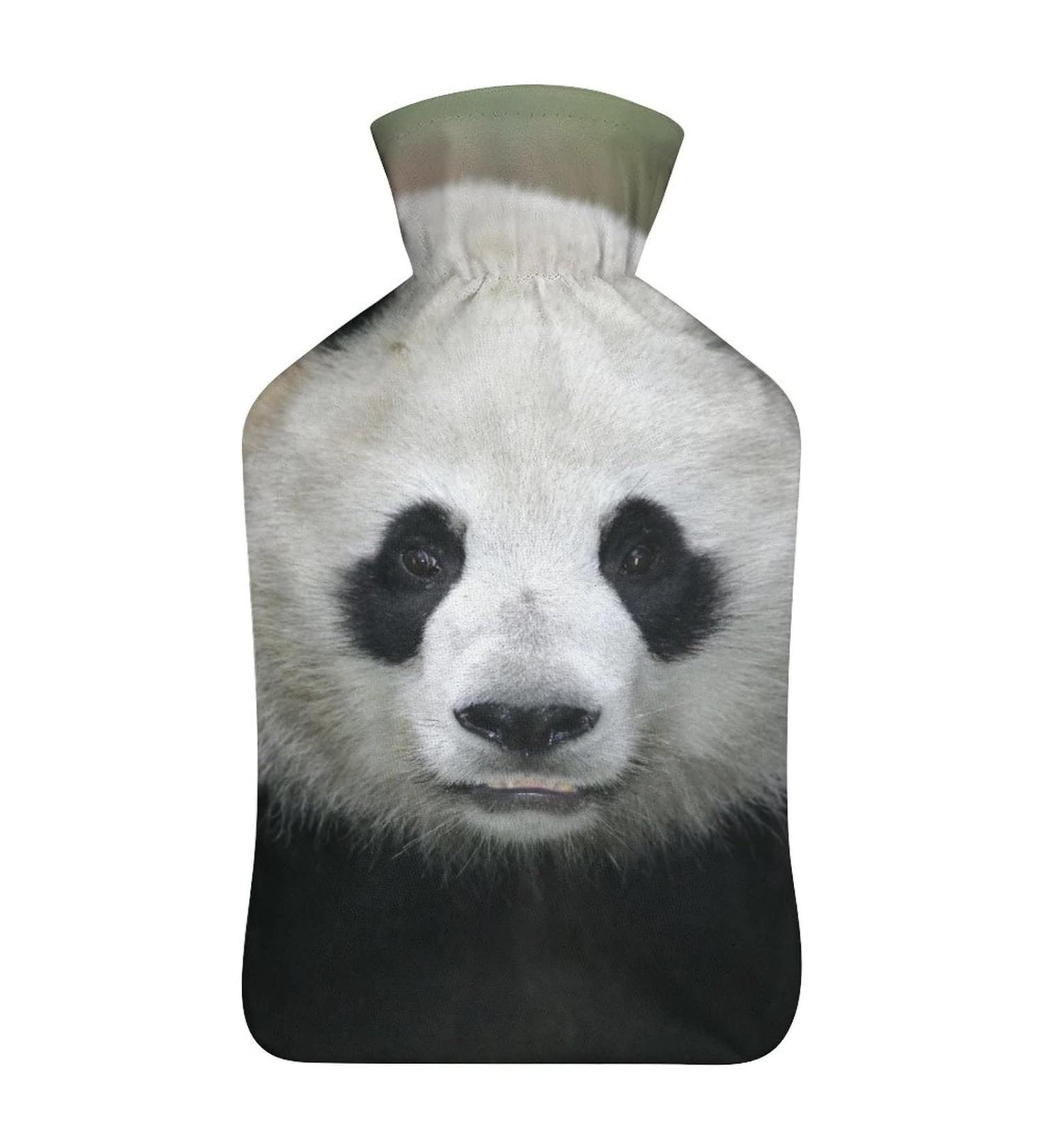 Panda Cute Hot Water Bottle with Plush Cover - Hand Warmer for Adults & Kids | 26.5x15.3cm - International Shipping Available - Buy Online on GoSupps.com
