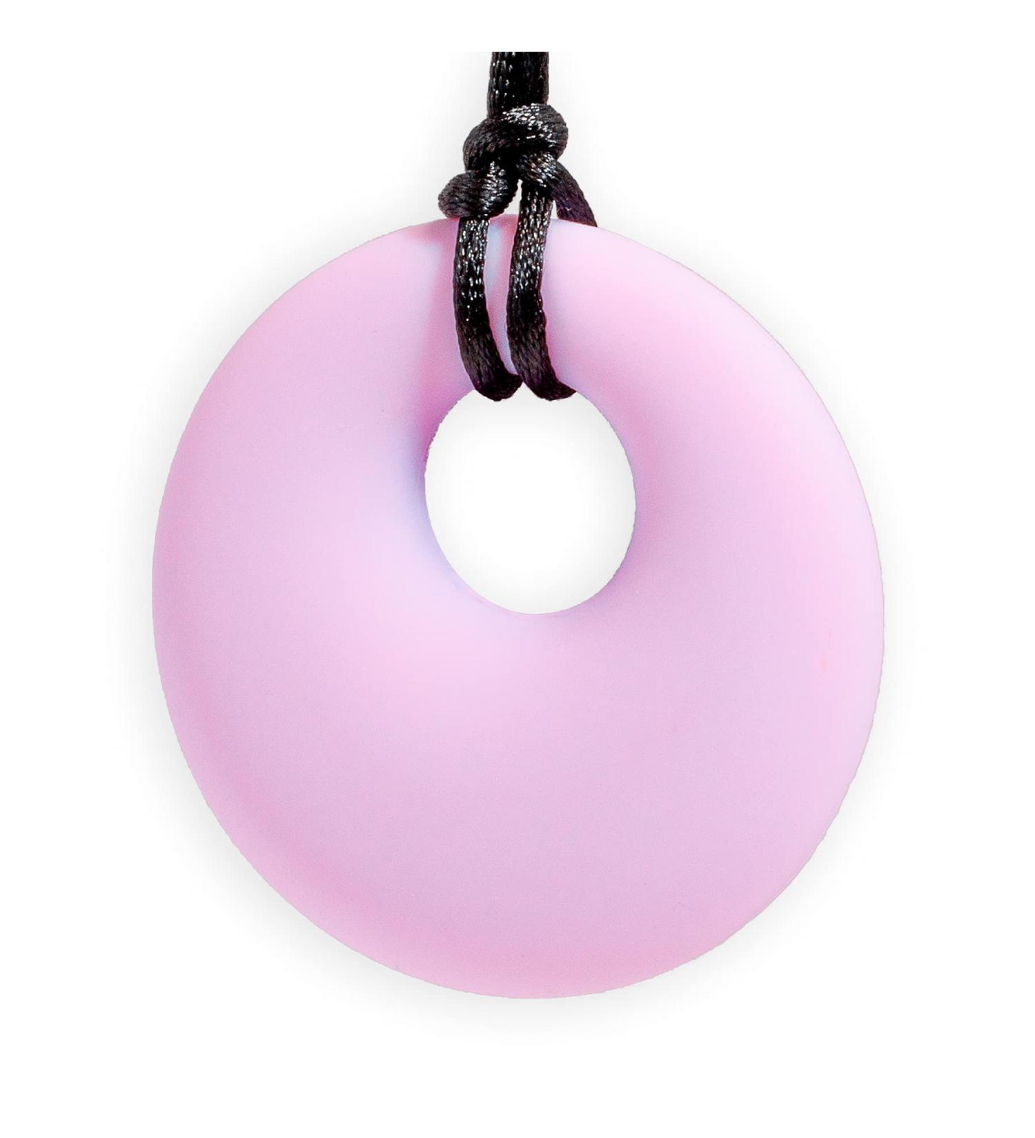 Stages Sensory Builder Circle Necklace (Pink) - Sensory & Oral Motor Stimulation, Teething, Calming & Focus - Buy Online on GoSupps.com