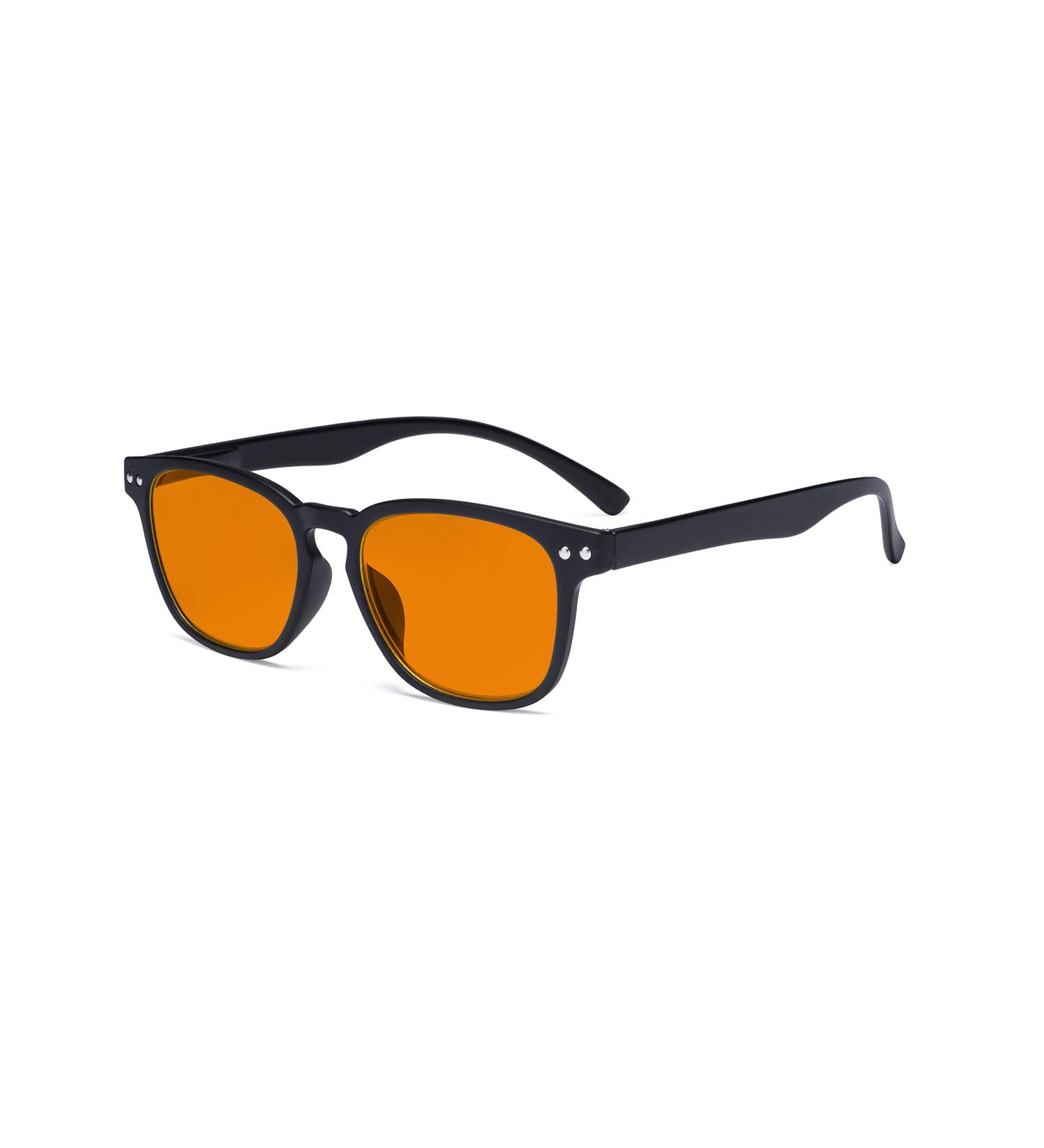 Eyekeper Blue Light Blocking Glasses | Anti-Digital Glare Readers with UV Protection | Stylish Orange +3.00 for Women - Black BB98 Lens - Buy Online on GoSupps.com