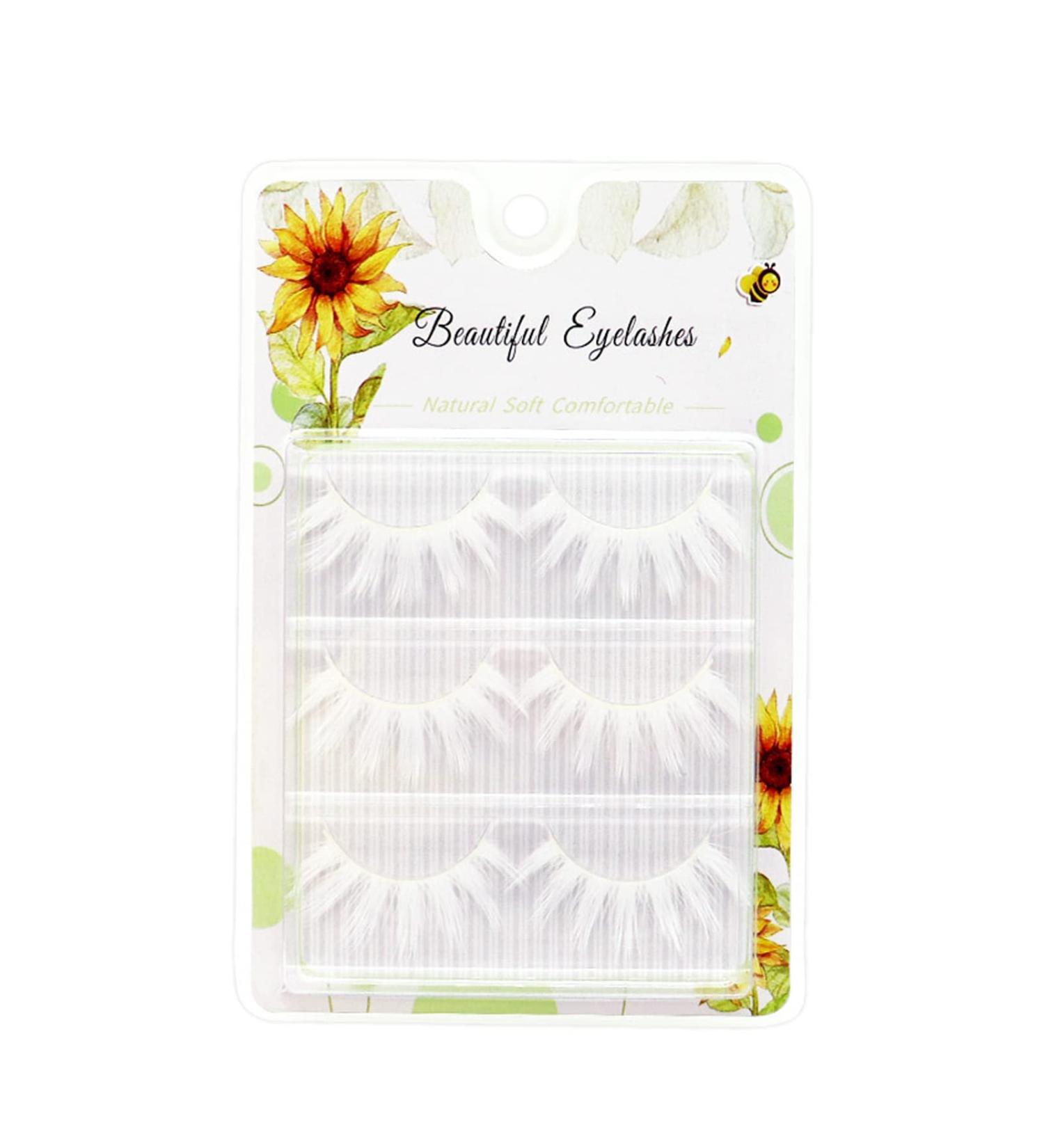 Manga Lashes False Eyelashes Fluffy False Lashes White Fake Eyelashes for Halloween Cosplay - Buy Online on GoSupps.com