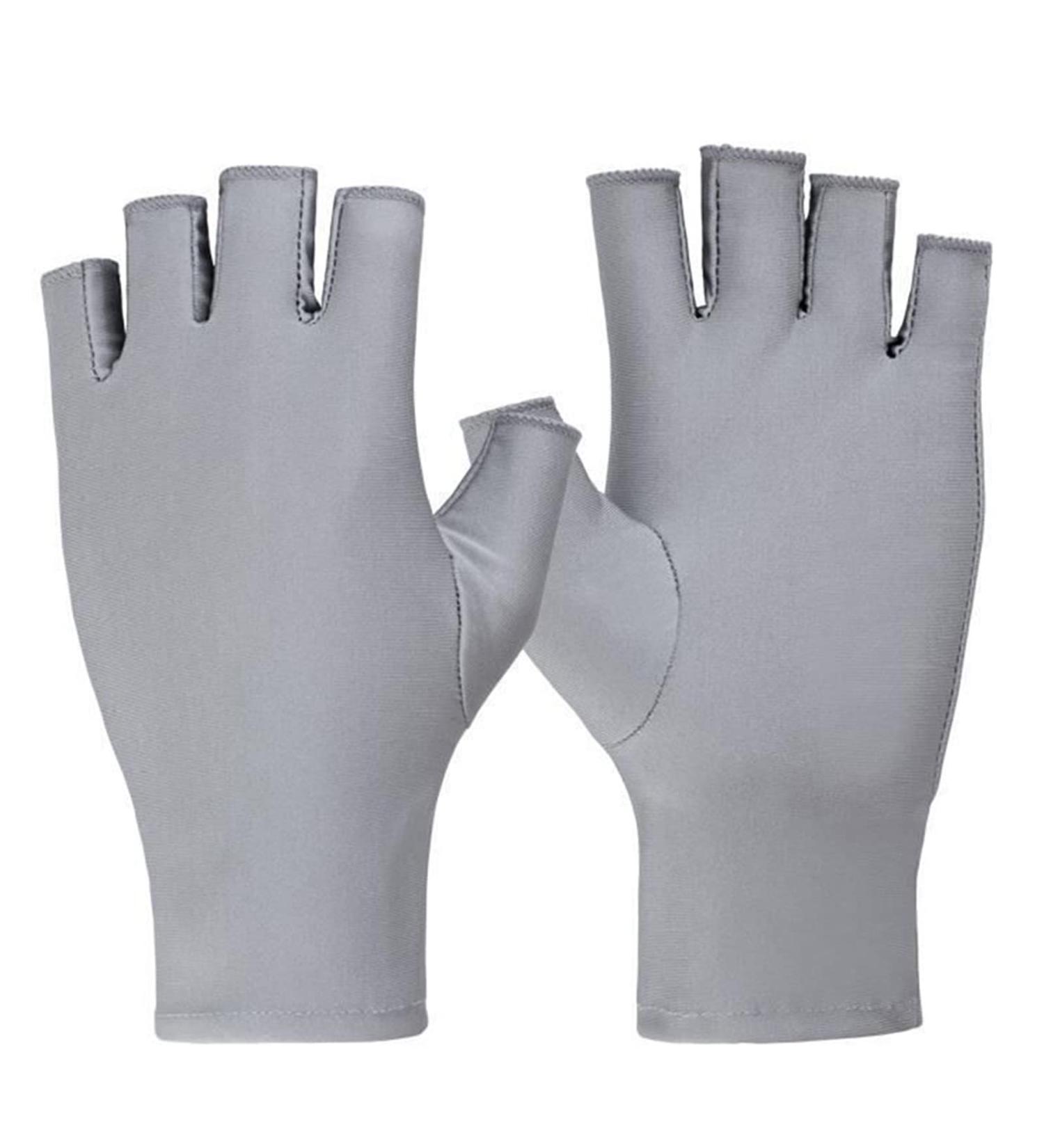 UV Protection Gloves for Gel Nails Fingerless Gloves for UV Nail Lamp Manicures Nail Art Dryer Moisturising Gloves Skin Care to Protect Hands from UV Light Lamp Dryer UV Shield Gloves Outdoor Use Grey - Buy Online on GoSupps.com