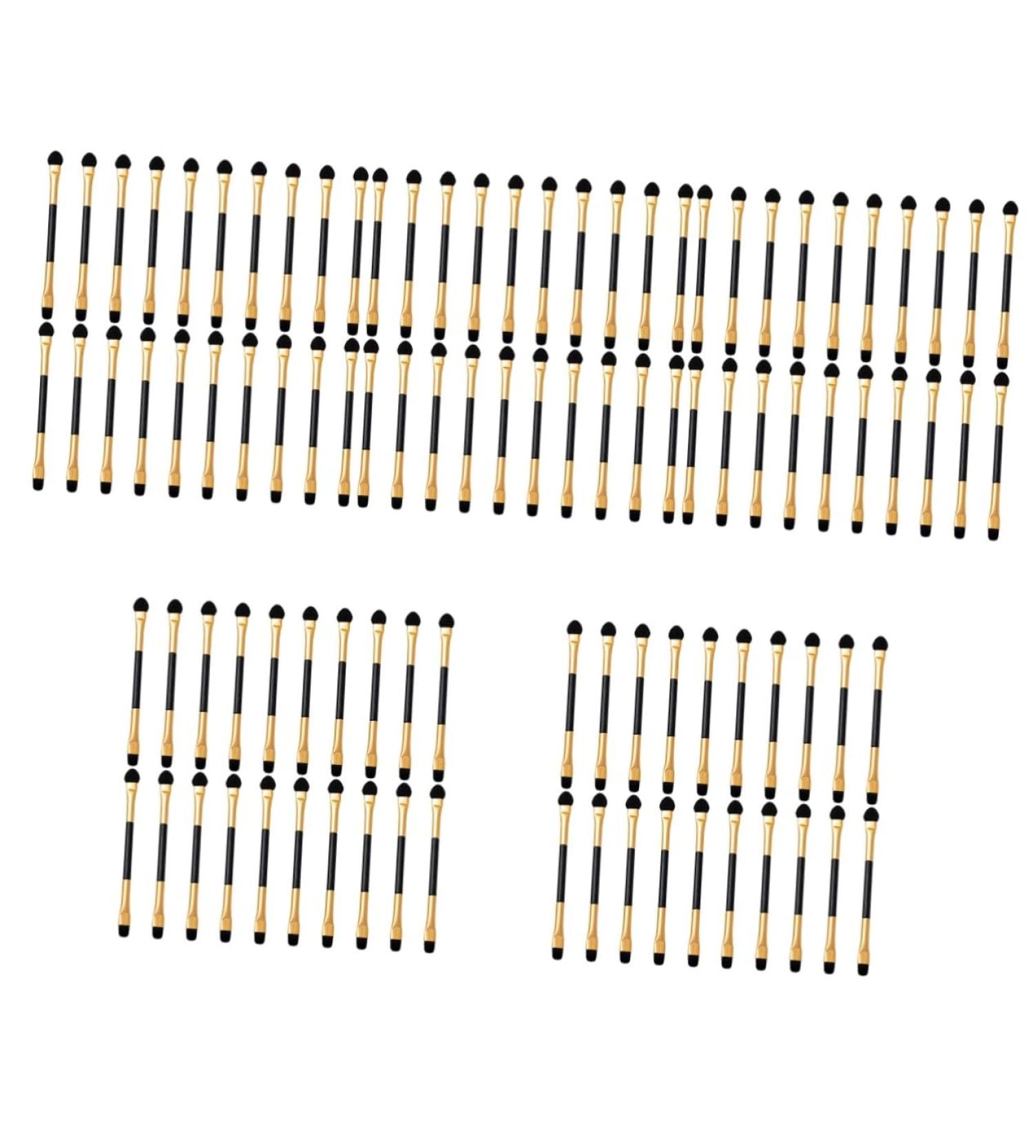 Beavorty 100 Pcs Double Ended Eyeshadow Brush Eye Brush for Eyeshadow Makeup Brush for Women Eyeshadow Makeup Brush Eyeshadow Brush for Women Eye Makeup Kit Eye Brush for Makeup 12.50X0.50X0.50CMx5pcs Goldenx5pcs - Buy Online on GoSupps.com