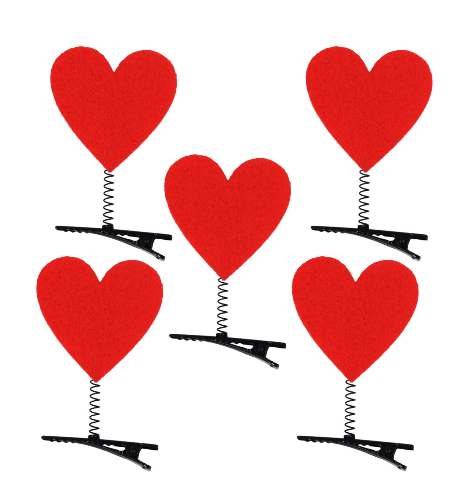 5 Pcs Children Hairpins Cartoon Heart Elastic Spring Anti-slip Stainless Reusable Lightweight Sweet Girls Hair Clips Hair 5pcs - Buy Online on GoSupps.com