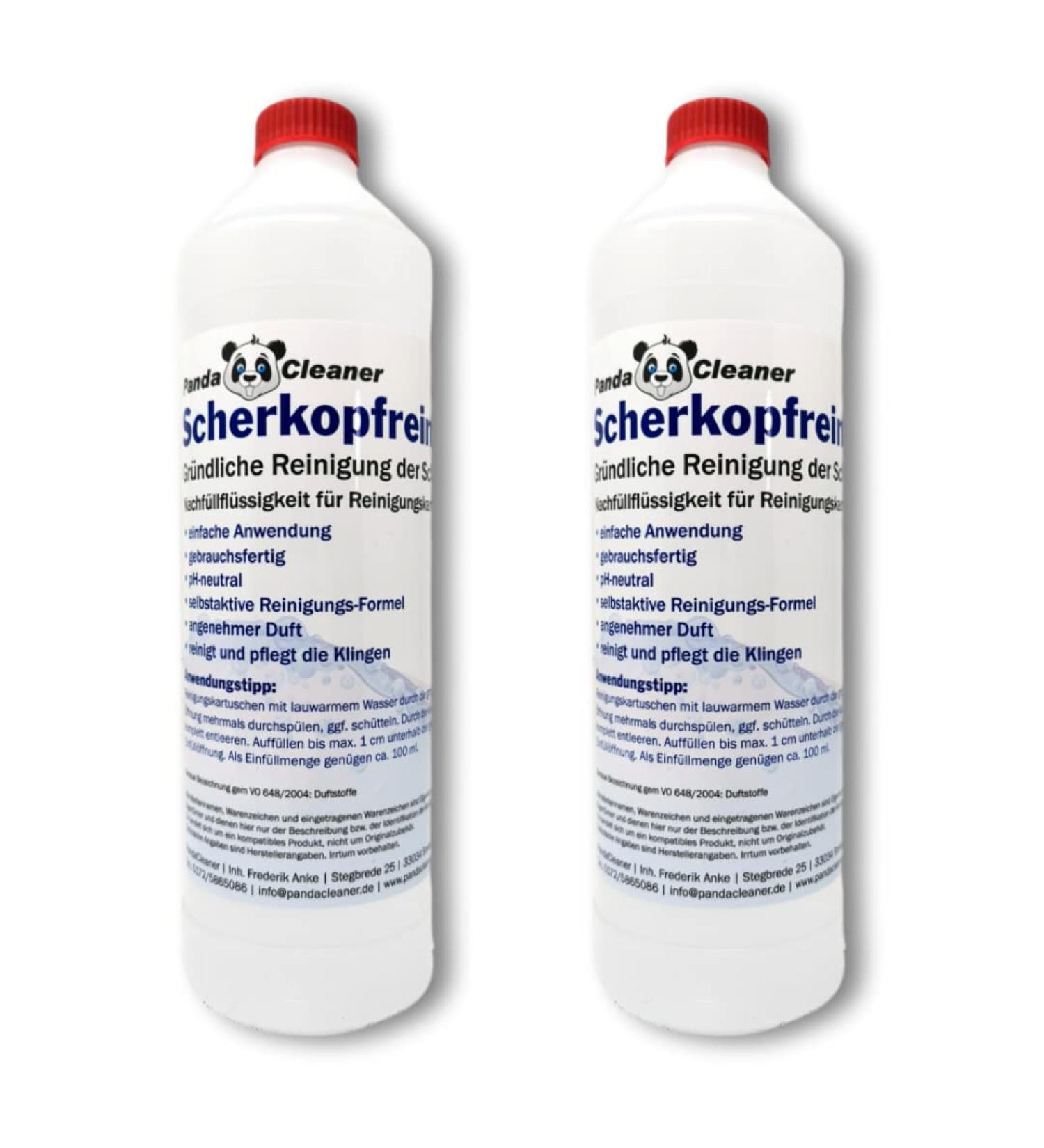 Pandacleaner Scraping Cleaner Refill Liquid - 2000ml - Compatible with Braun CCR Cartridges - Buy Online on GoSupps.com
