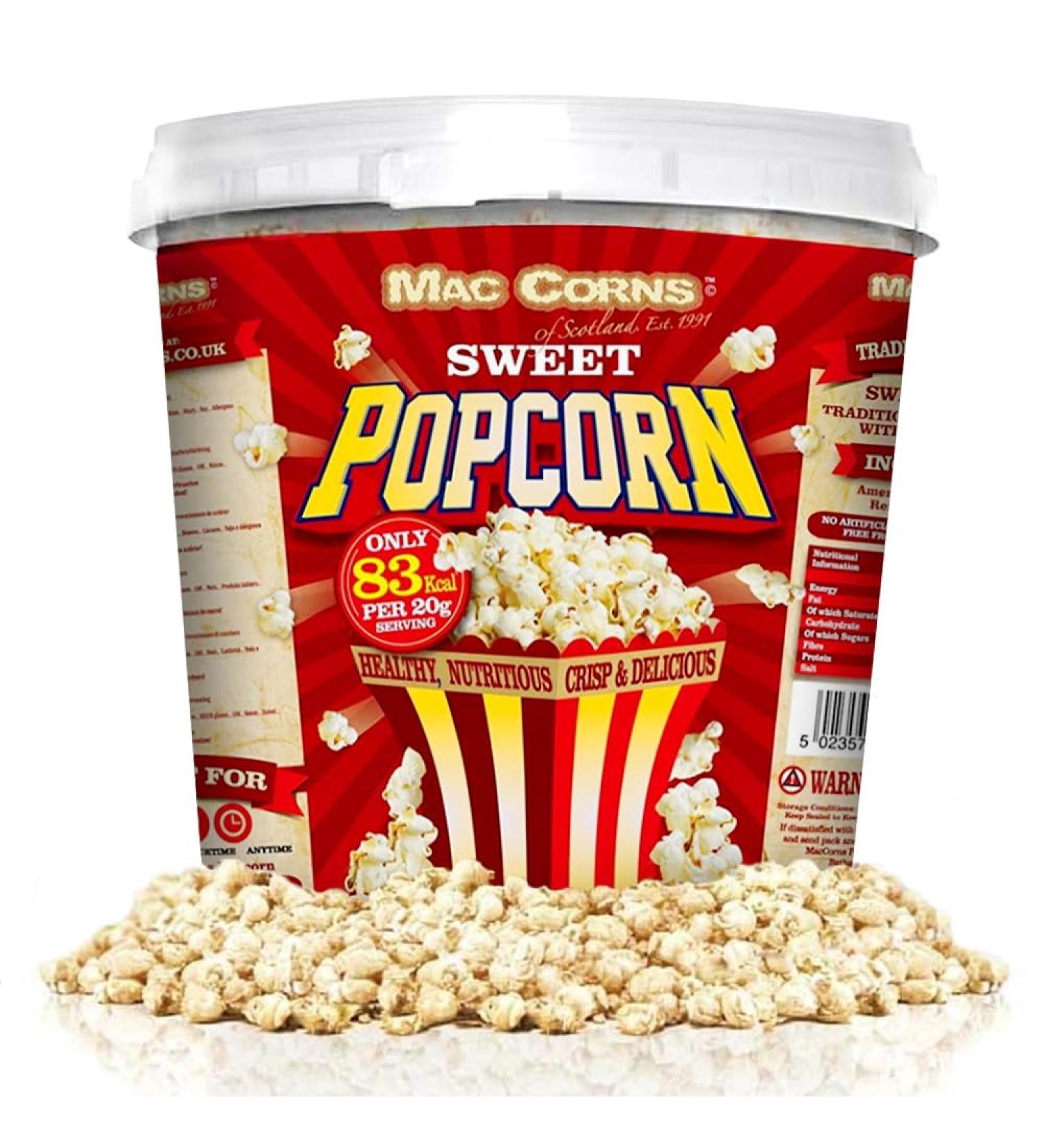Maccorns Popcorn Sweet 600G Mega Bucket - 10Ltr Tub (Pack of 1) - Buy Online on GoSupps.com