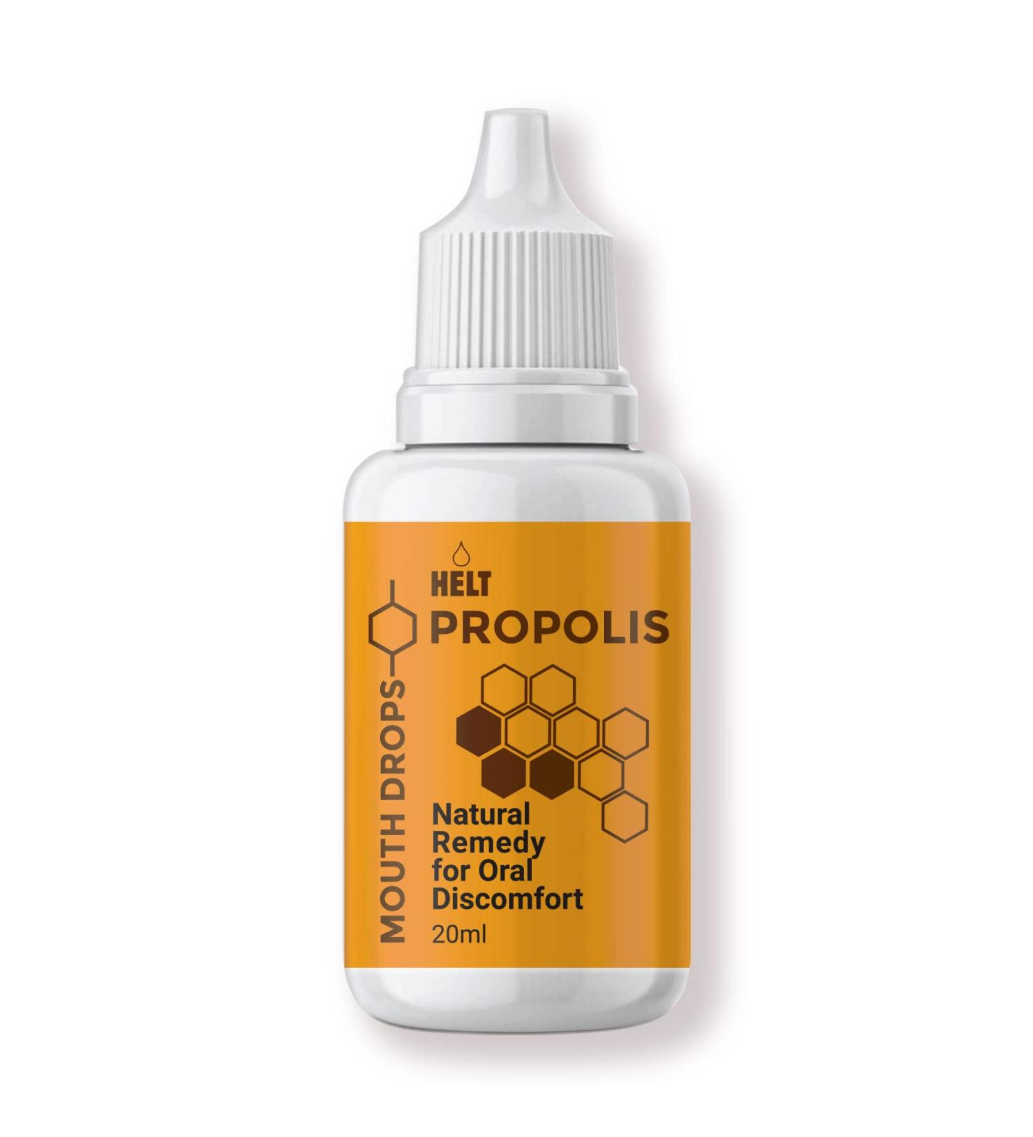 Propolis Mouth Drops: Natural Relief for Dry Mouth, Blisters, Sores, Gingivitis - Promotes Oral Health - Buy Online on GoSupps.com