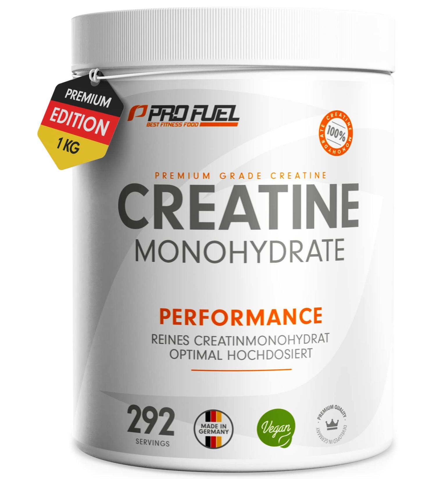 Pure Micronized Creatine Monohydrate Powder 1kg - 100% Vegan High-Dose Additive-Free Supplement for Optimal Performance - Buy Online on GoSupps.com