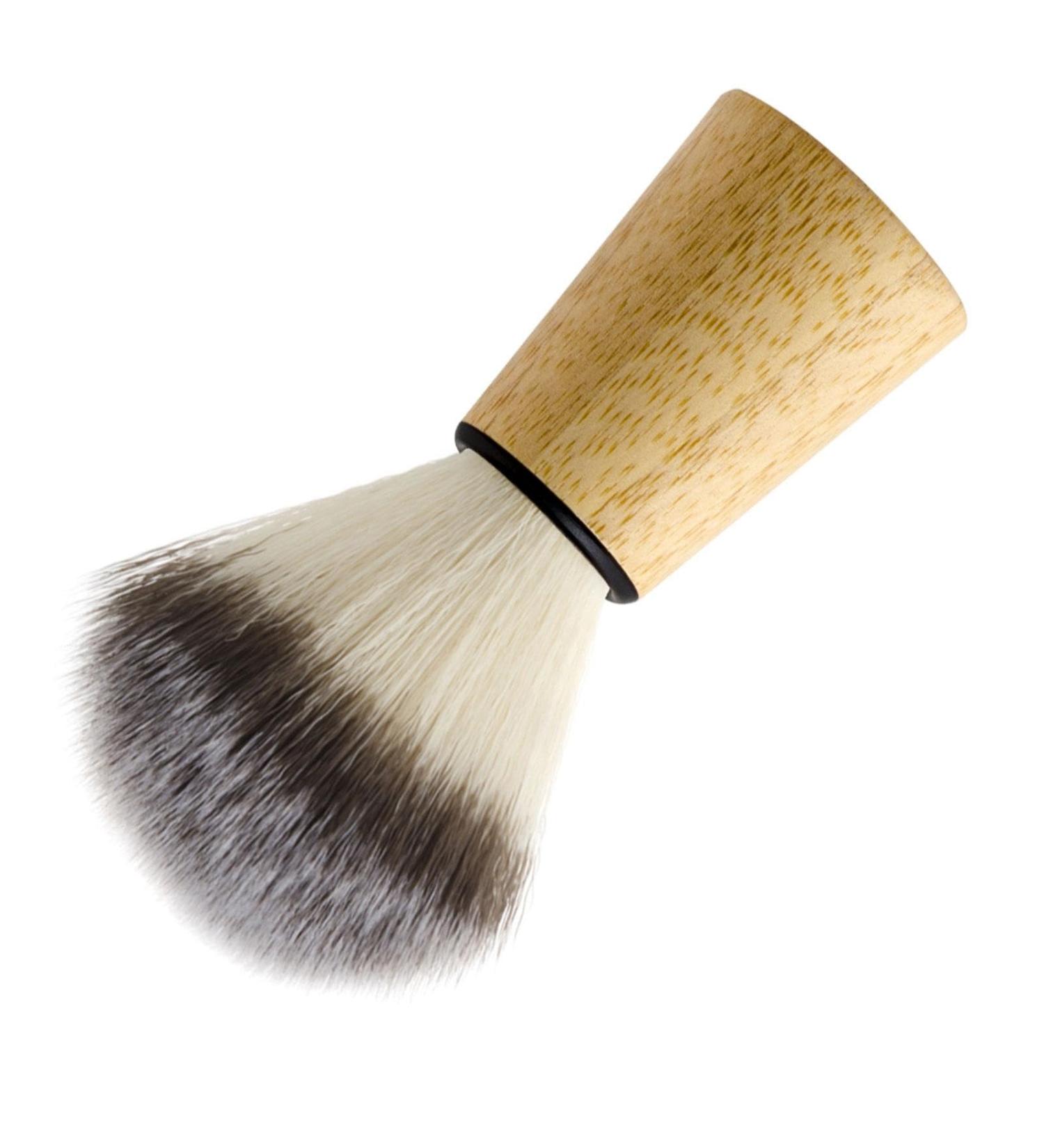 Predolo Hair Shaving Brush - Nylon Bristles & Wooden Handle for Home & Travel | Ideal for Men - International Shipping Available - Buy Online on GoSupps.com
