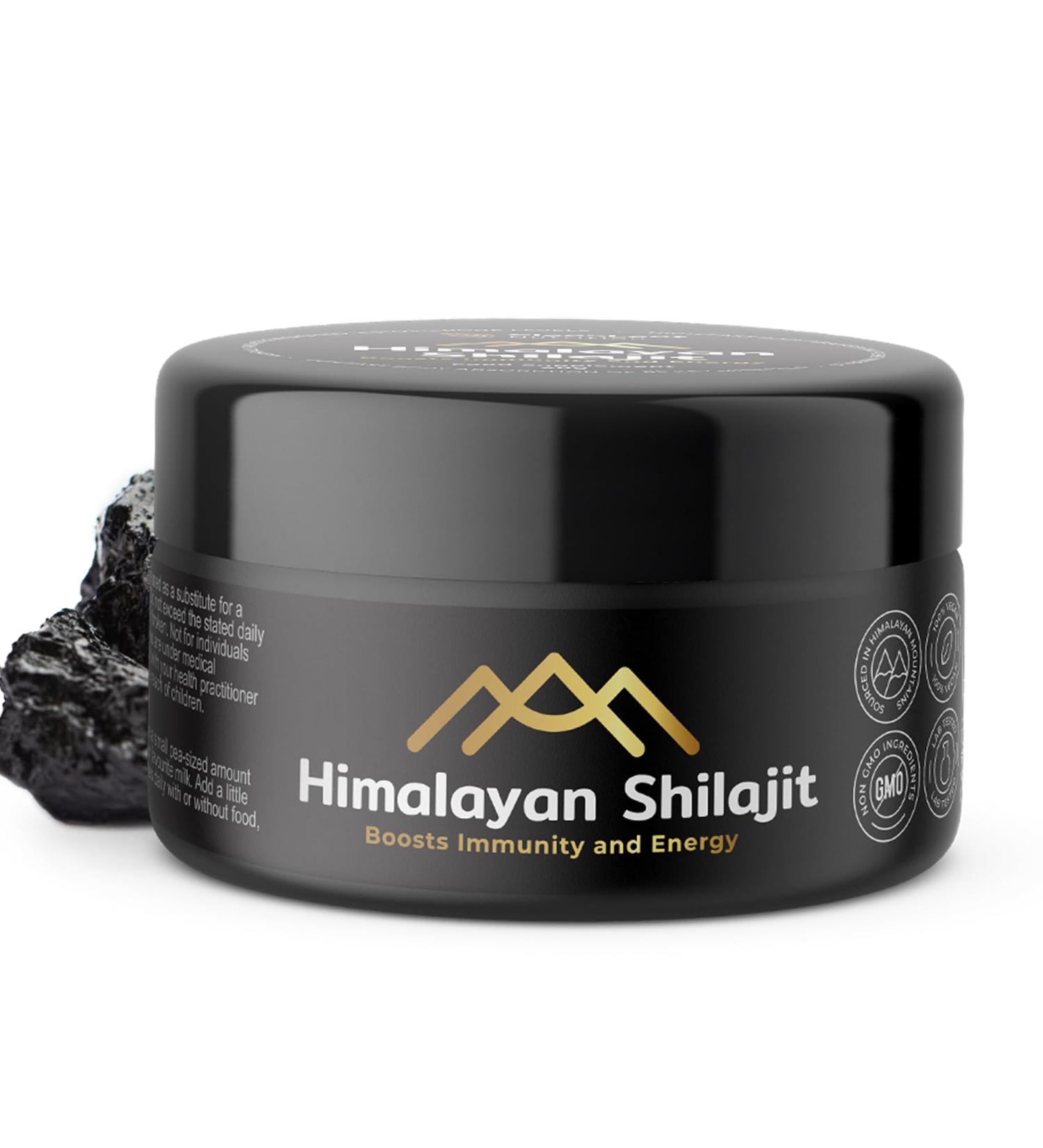 Organic Shilajit Resin Supplement | High Fulvic Acid | 100% Himalayan Origin | Boost Immunity & Energy | Vegan | 85+ Minerals - Buy Online on GoSupps.com