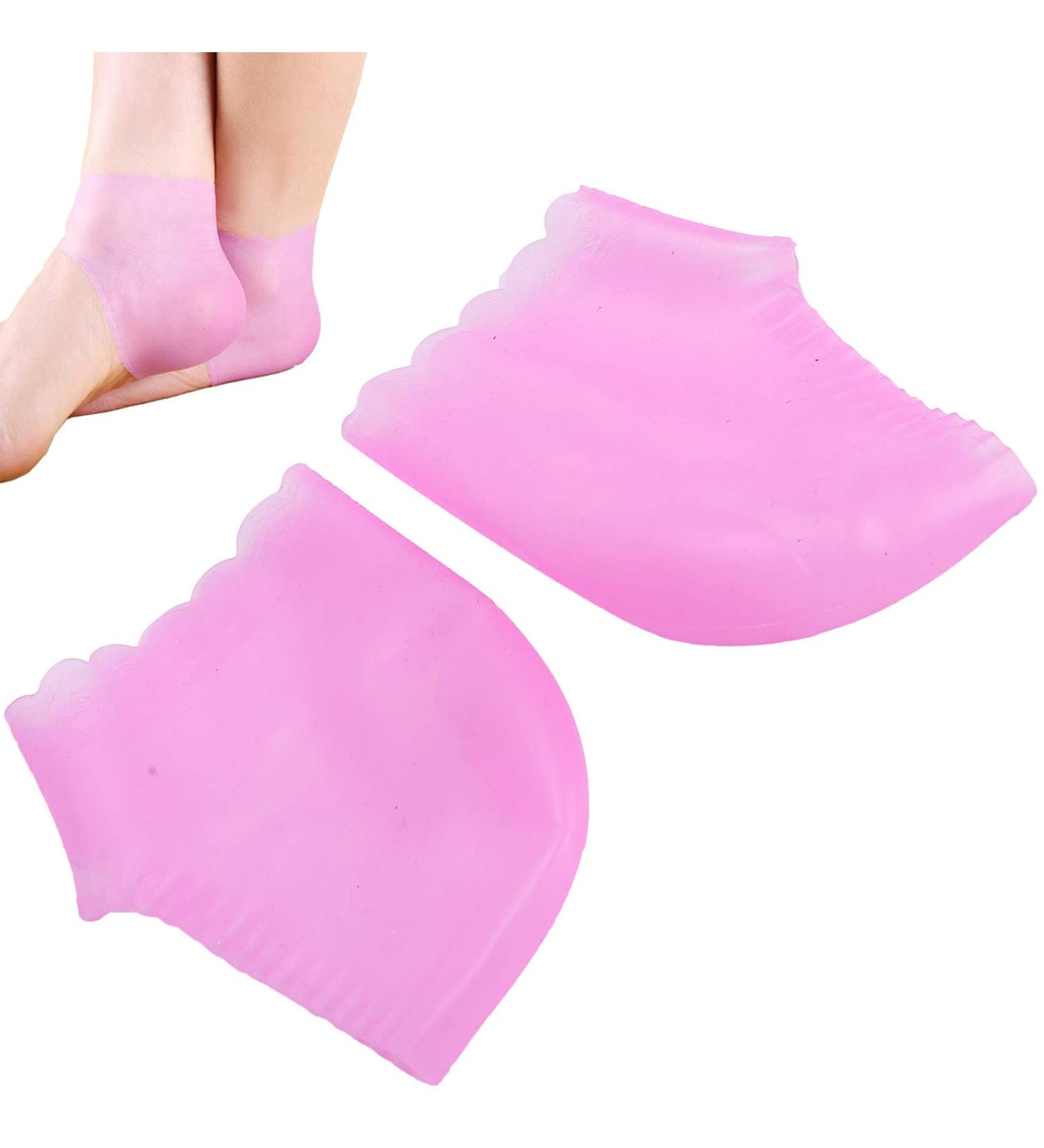 Moisturizing Gel Heel Socks - Silicone Elastic Sleeves for Dry Cracked Heels | Foot Care Solution - Buy Online on GoSupps.com