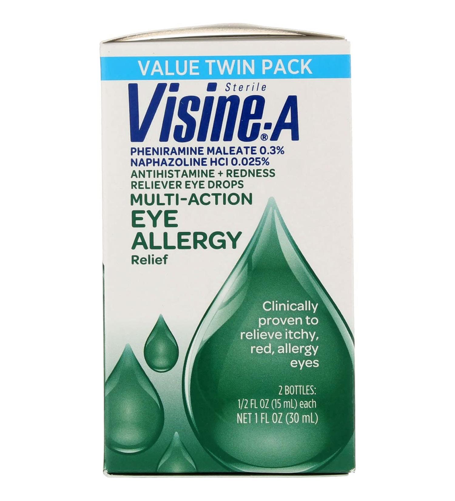 Visine-A Multi-Action Eye Allergy Relief Drops 0.5oz Twin Pack - Buy Online on GoSupps.com