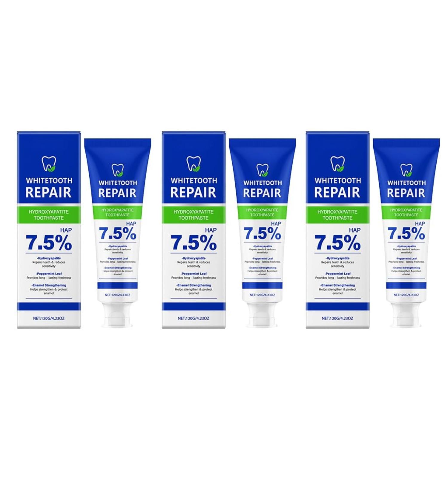 Mint Flavor Brightening Toothpaste Gentle Fresh Cleaning for Stain & Tartar Removal Daily Teeth Care Toothpaste(3PCS) - Buy Online on GoSupps.com