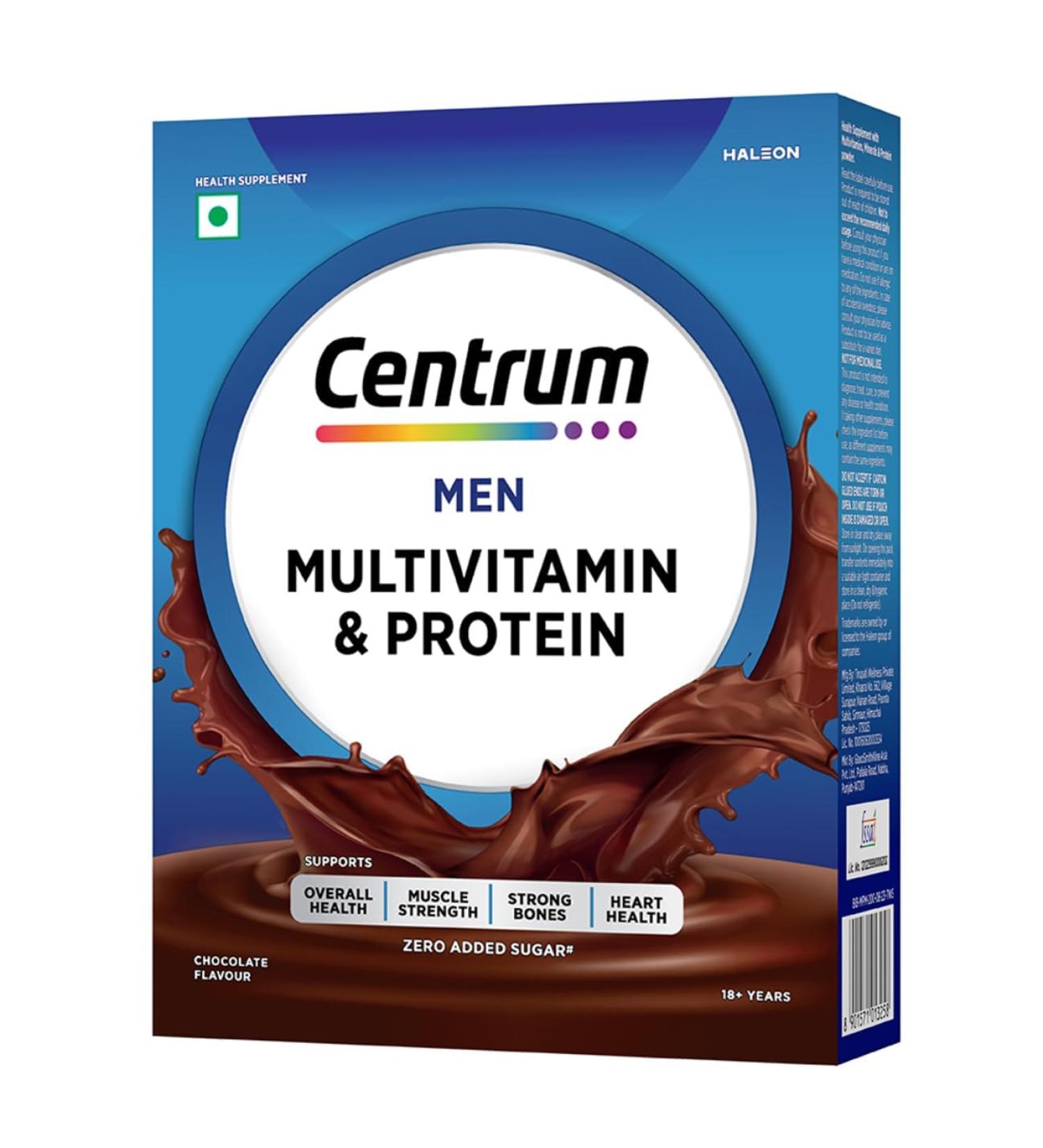 Men Multivitamin & Protein 200g Powder (Chocolate)| Vitamins Minerals to support Overall Health (Veg)| Zero Added Sugar - Buy Online on GoSupps.com
