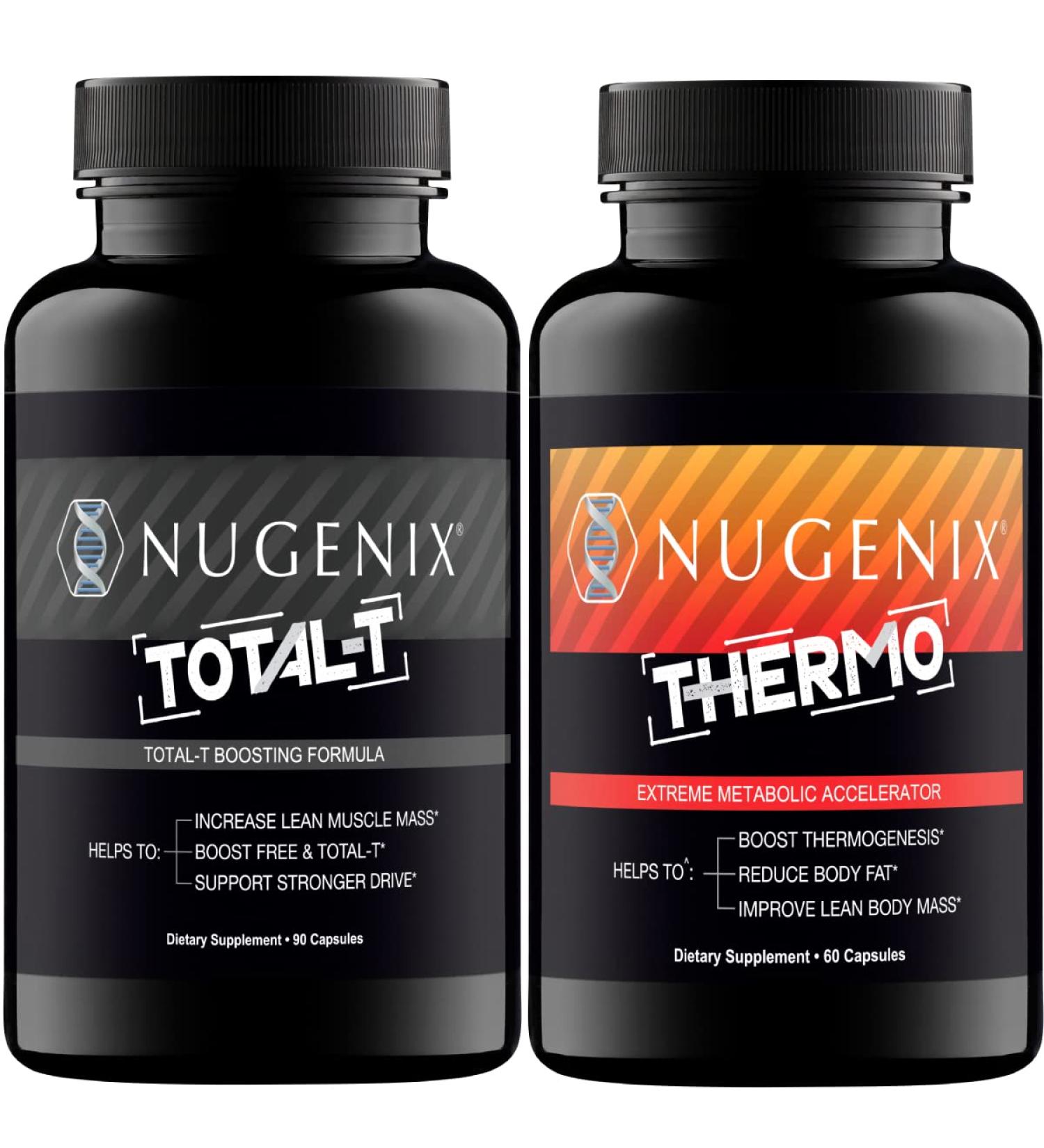 Nugenix Total-T and Thermo - Total Testosterone Booster and Thermogenic Fat Burner for Men - Buy Online on GoSupps.com