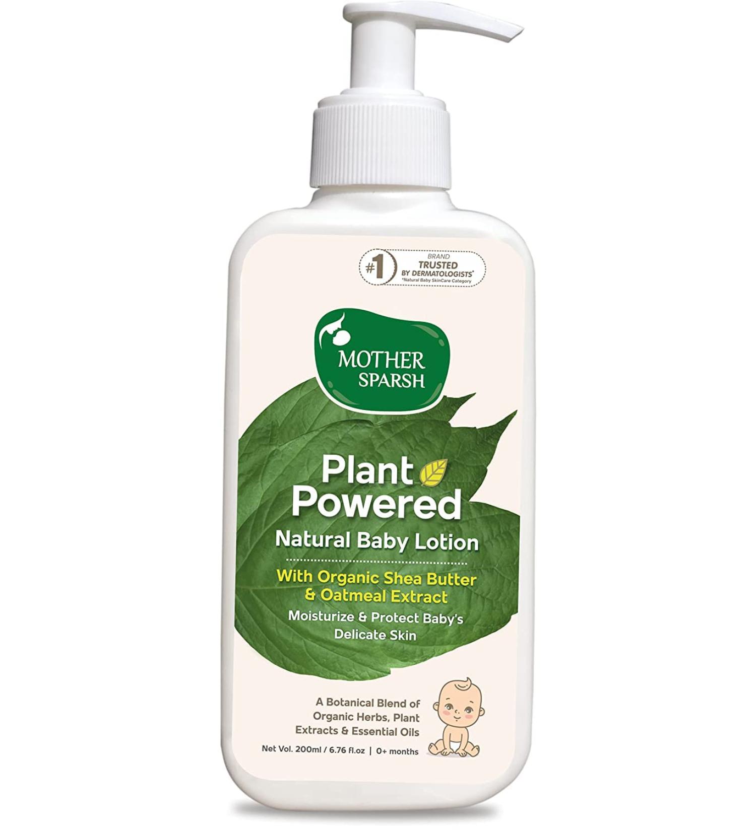Mother Sparsh Plant Powered Natural Baby Lotion 200ml - Gentle Skincare for Babies - Buy Online on GoSupps.com