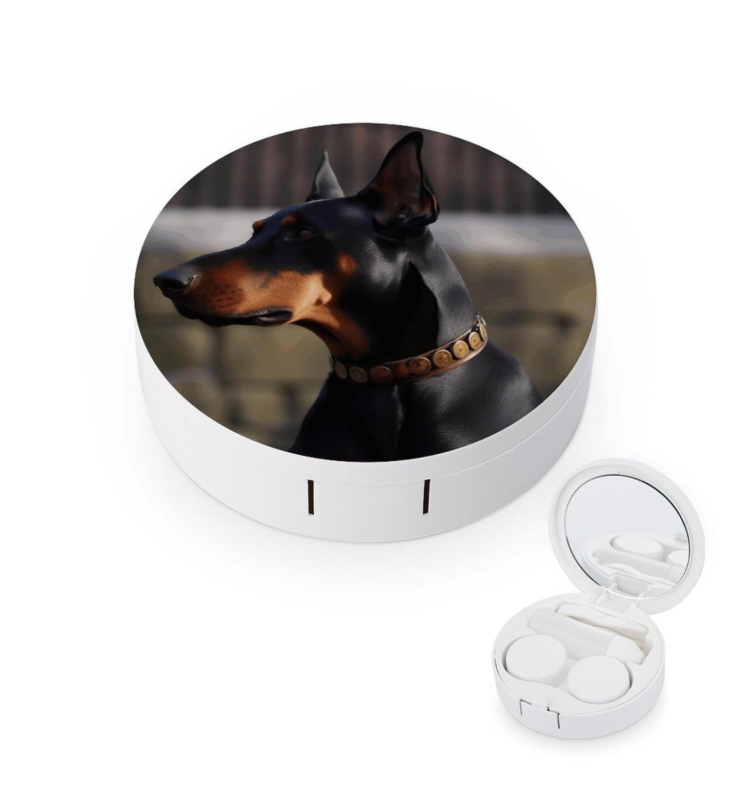 Buy Doberman Print Contact Lens Case | Durable Travel Box & Care Container Worldwide Shipping - Buy Online on GoSupps.com