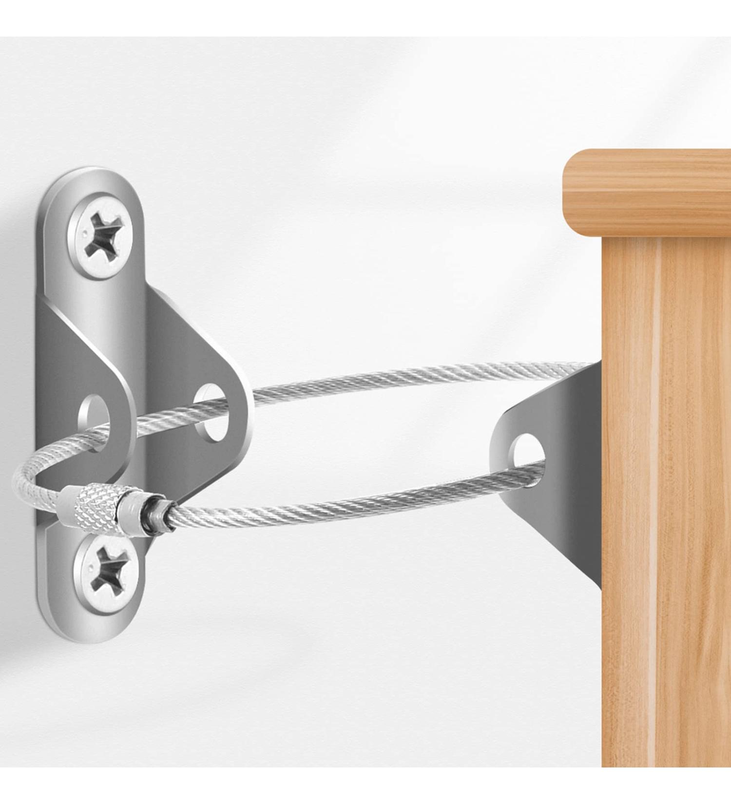 10 Pcs Furniture Anchors(2022 Upgraded)  Baby Proofing  Anti-Tip Metal Baby Furniture Straps  Baby Safety Wall Anchor  for Cabinet  Wardrobe  Drawers  Dresser  Bookshelf(400lbs Tension) - Buy Online on GoSupps.com