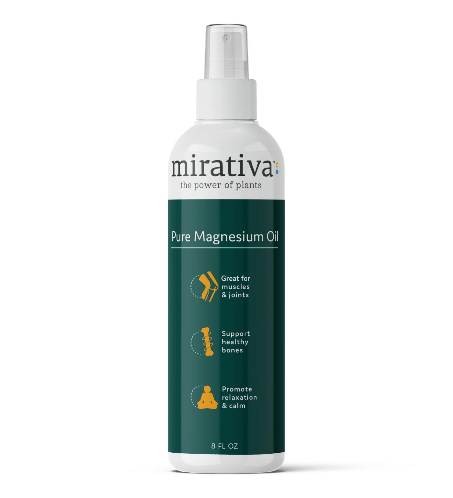 Mirativa Extra Strength Magnesium Oil Spray - 100% Natural Muscle Support, Stress Relief & Relaxation - Buy Online on GoSupps.com