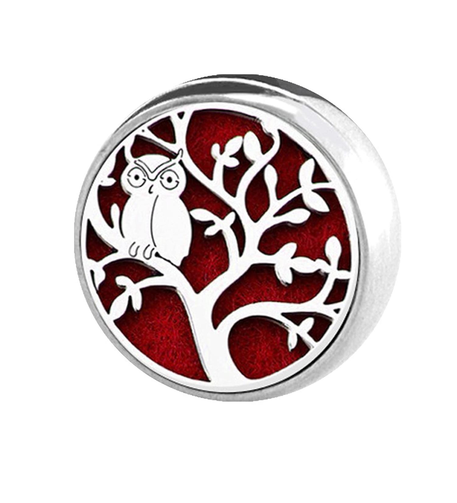 Colorful Aromatherapy Face Mask Clips | Essential Oil Diffuser Medallion & Washable Felt Pads - Owl Design - Buy Online on GoSupps.com