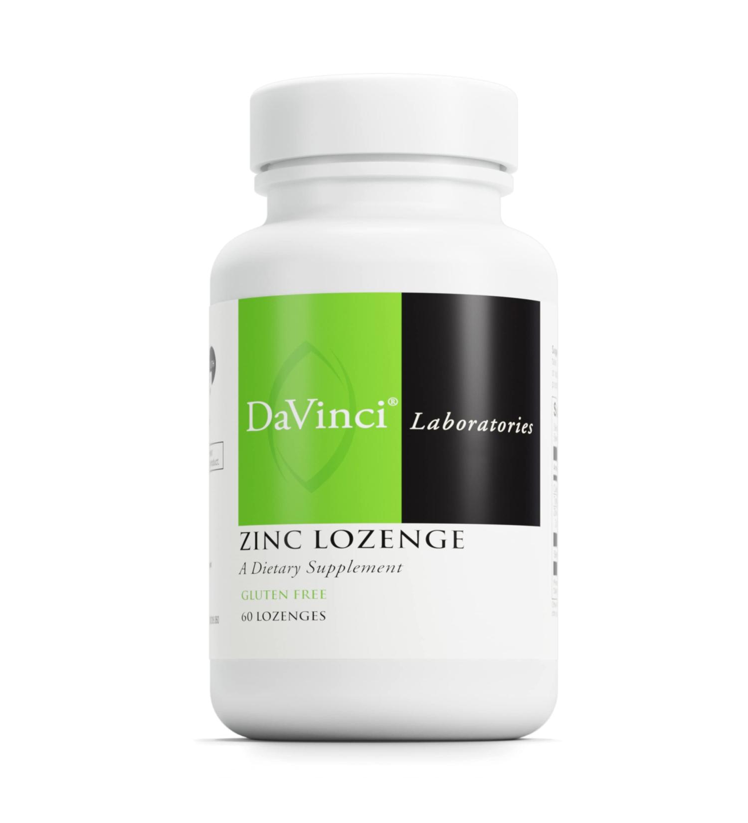 DaVinci Labs Zinc Lozenge - 23mg per Serving - Supports Fertility, Immunity, Joint Health & Skin - Lemon Flavor - 60 Lozenges - Buy Online on GoSupps.com