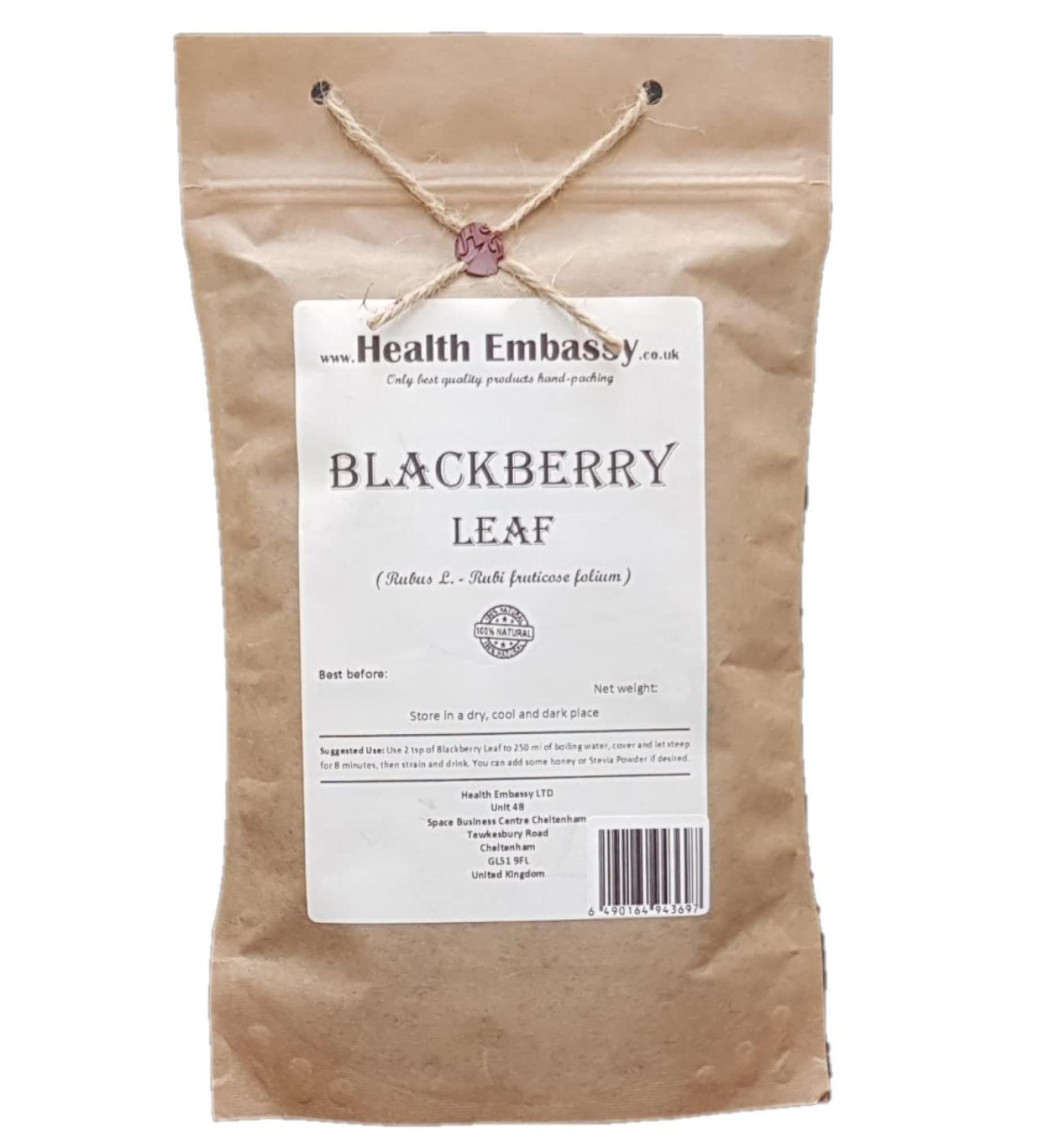 Blackberry Leaf Tea | Rubus L - Rubi Fruticose Folium | Ronce Feuille Tisane Health Embassy (100g) - Buy Online on GoSupps.com