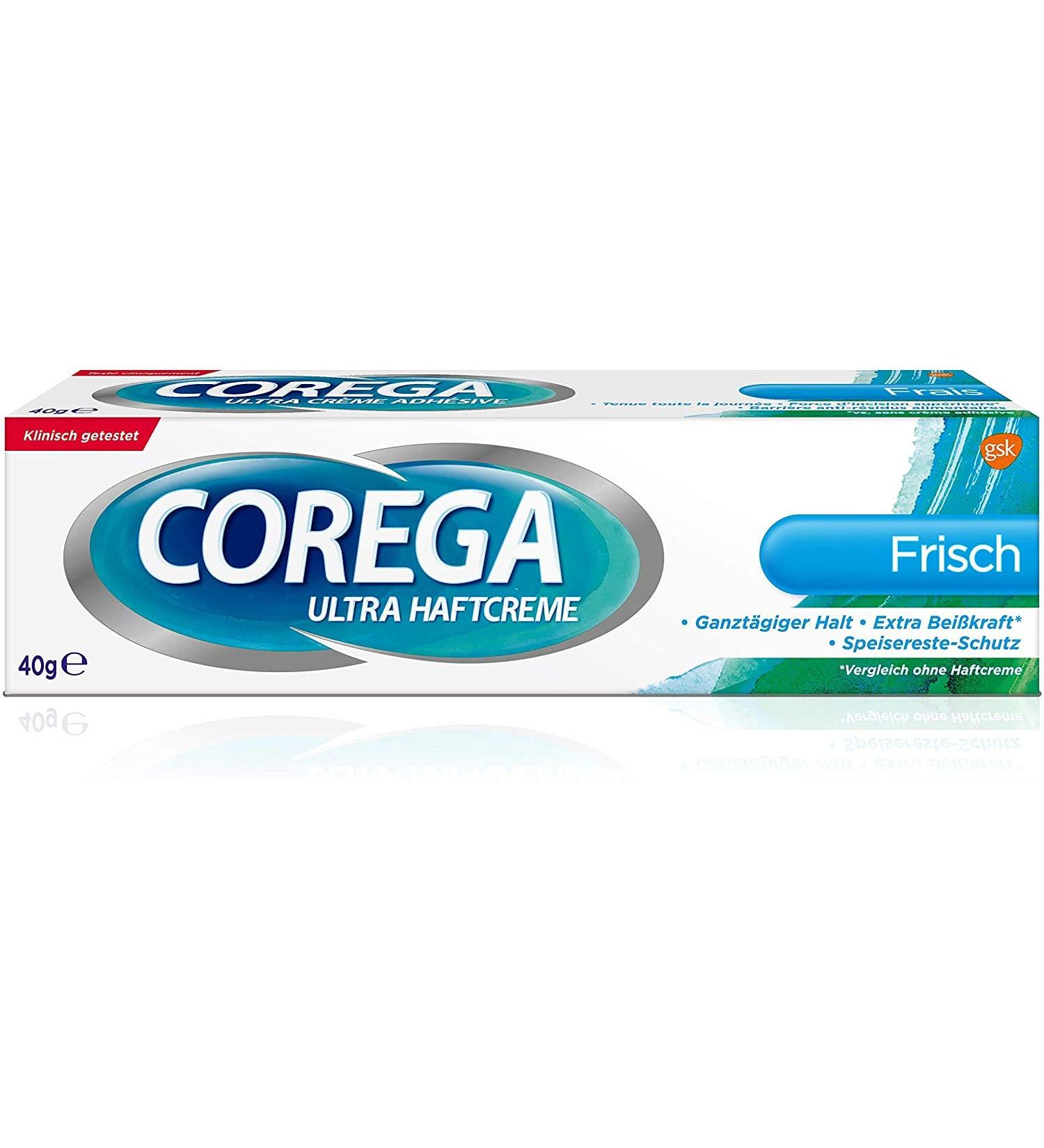 Corega Ultra Adhesive Cream Fresh 40g pack of 3 (3x 40g)