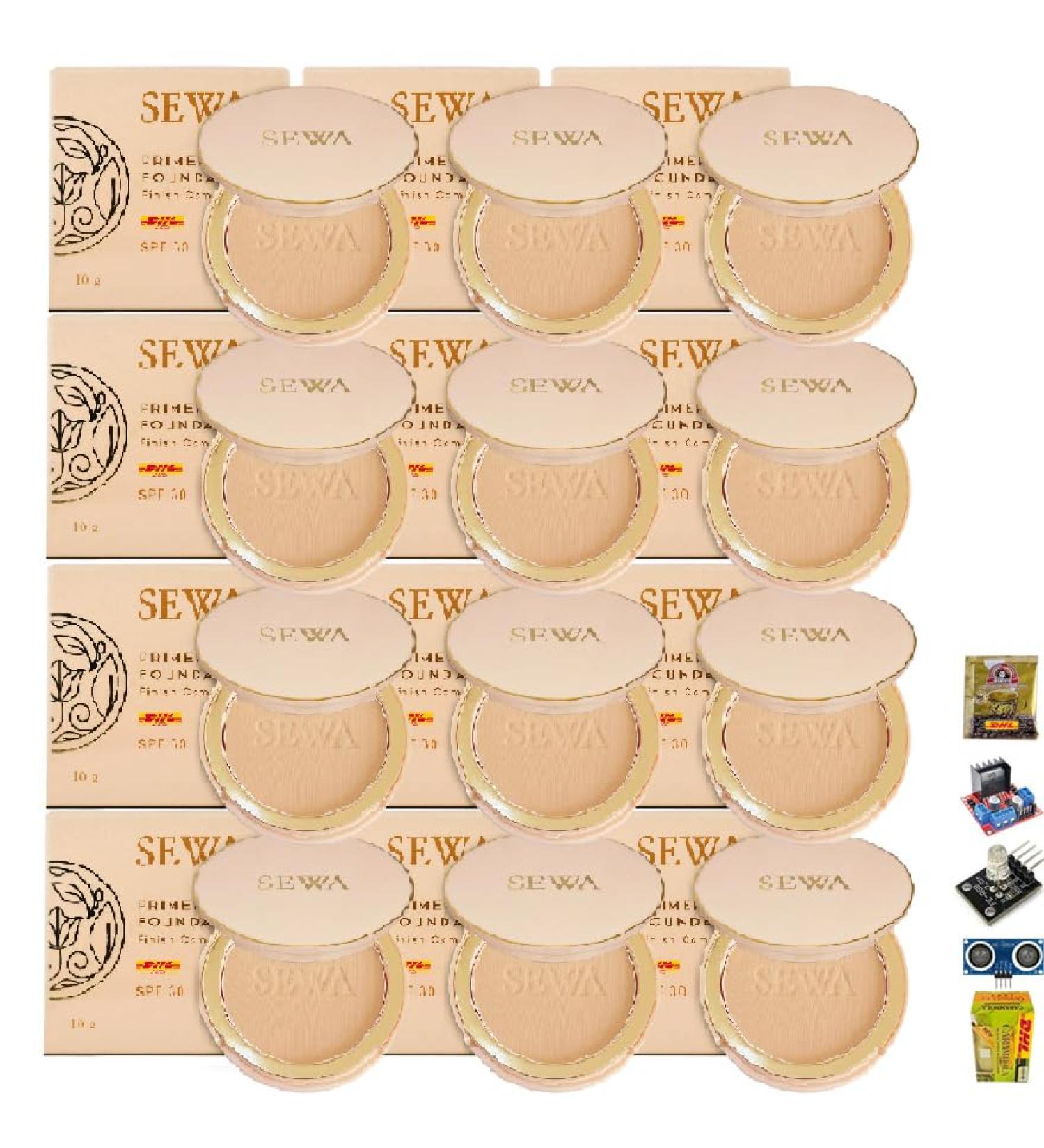 Buy 12Hrs Long-Lasting Sewa Primer Foundation Compact - Semi-Matte Finish Oil Control Nature Beige #02 | Free Beauty Gifts - Beautygoodshop - Buy Online on GoSupps.com
