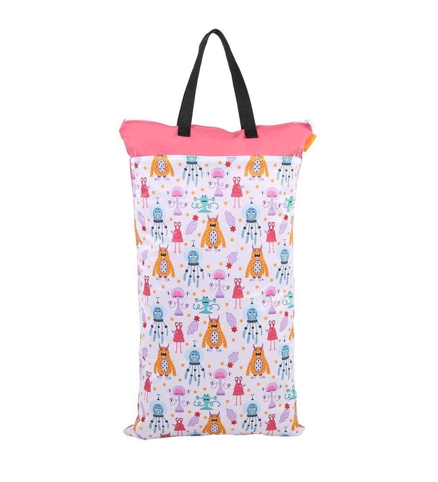Hztyyier Hanging Wet Dry Cloth Diaper Bag 15.8x27.6inch - Large Capacity Reusable Diaper Pail Bag for Cloth Diapers or Laundry (#5) - Buy Online on GoSupps.com